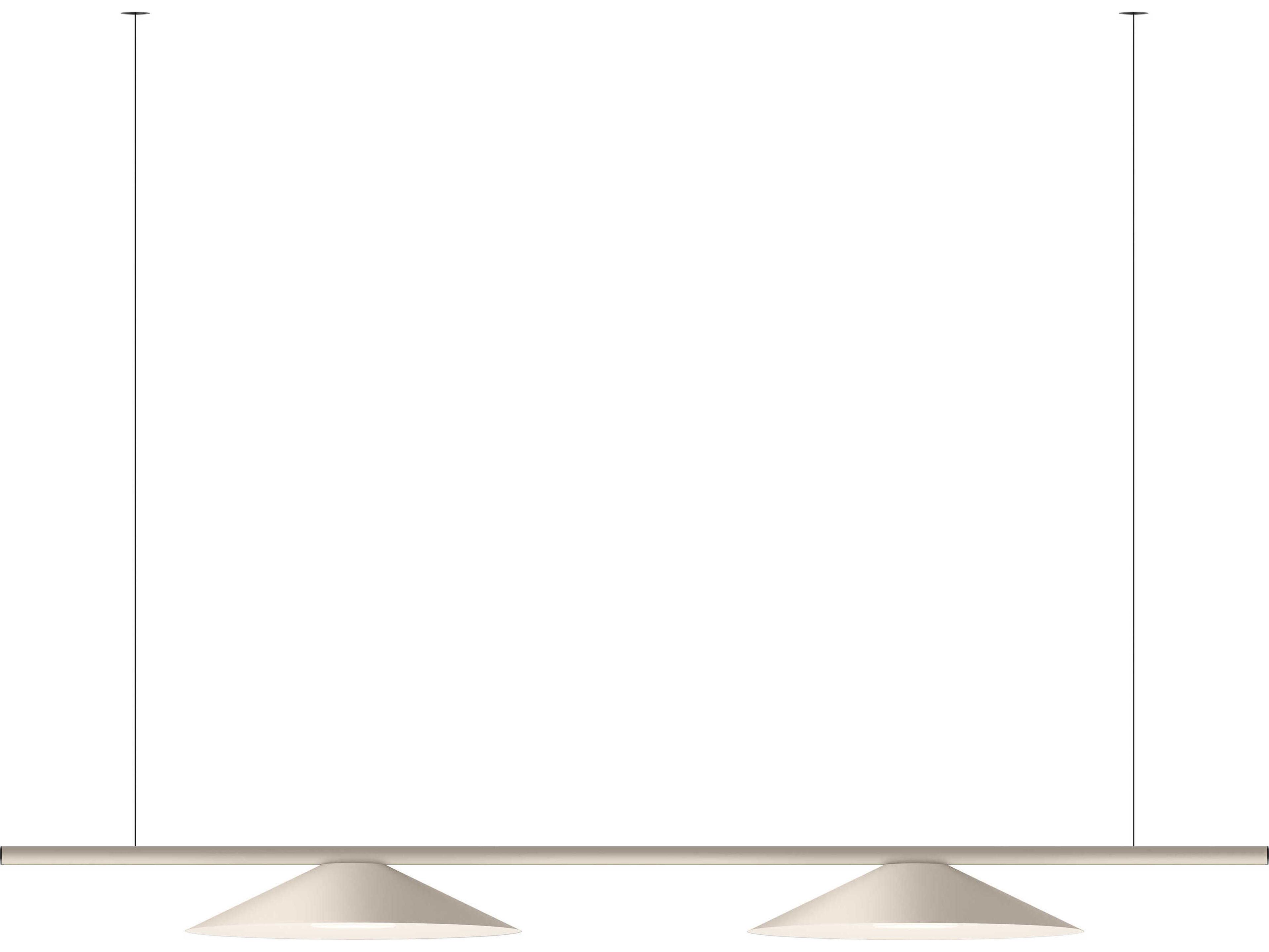 Circus Solo 2-Light White Linear Island Pendant