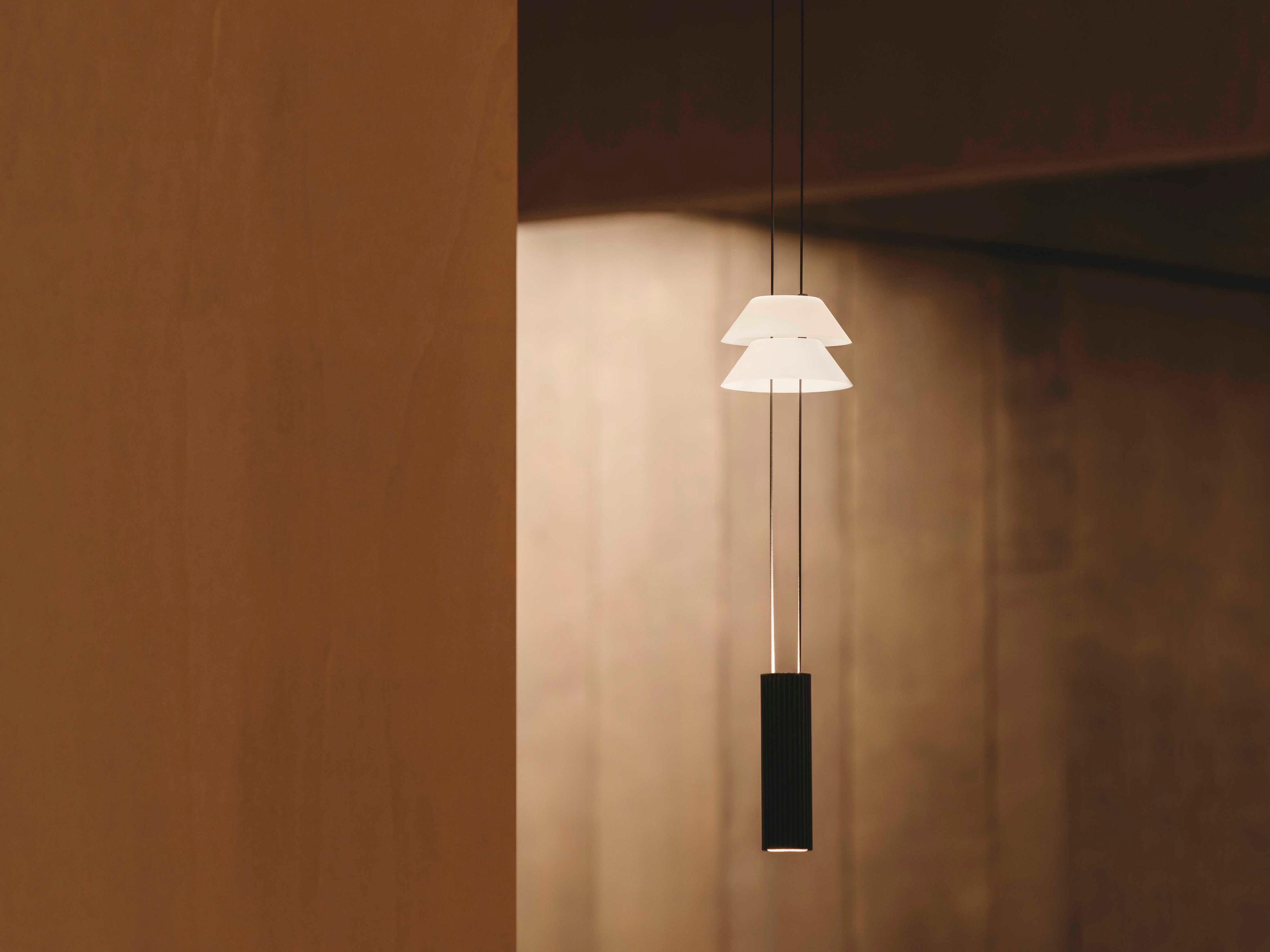 Vibia Flamingo 2-Light Black Cylinder Mini Pendant