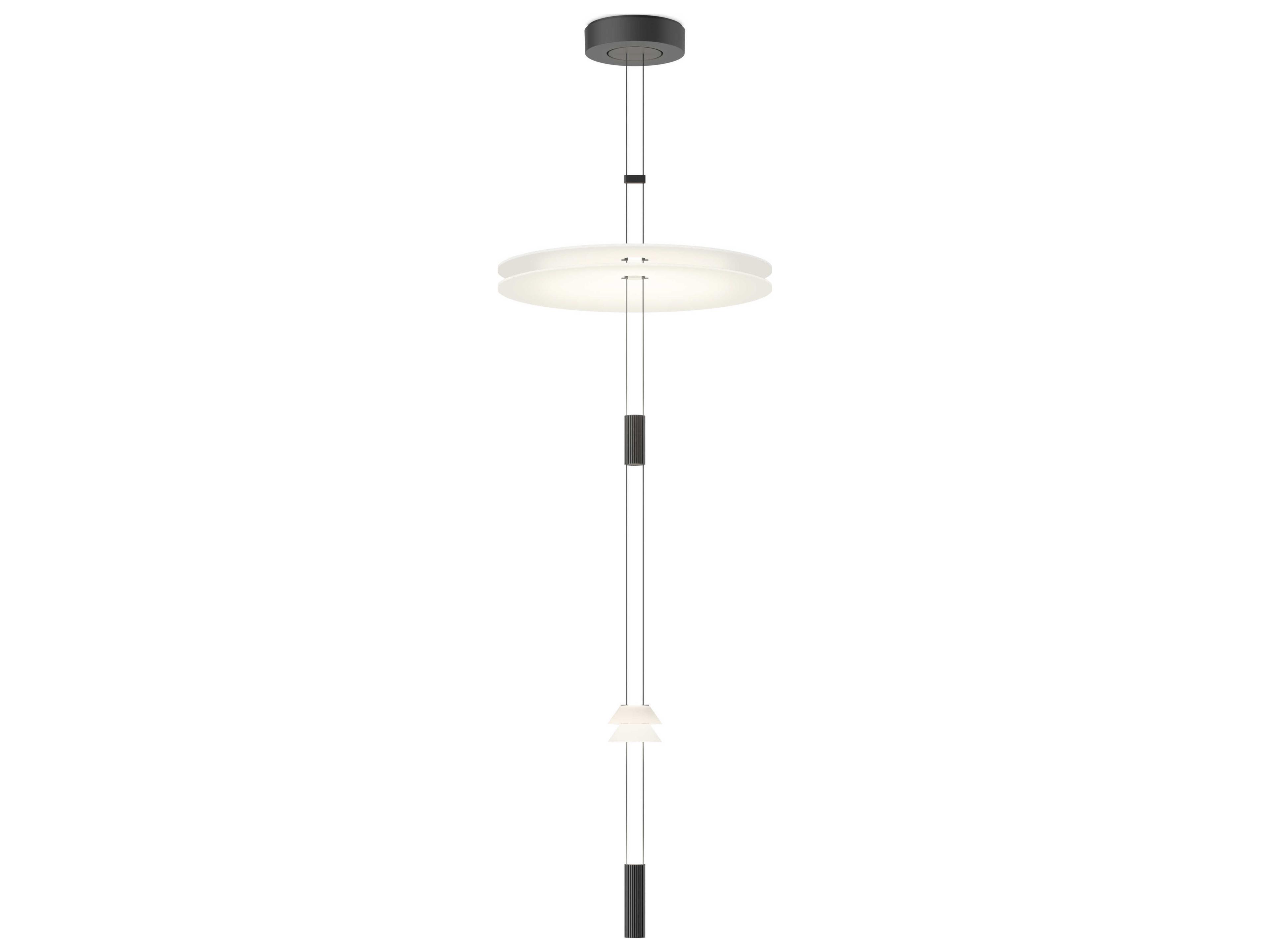 Flamingo 3-Light Black Round Pendant