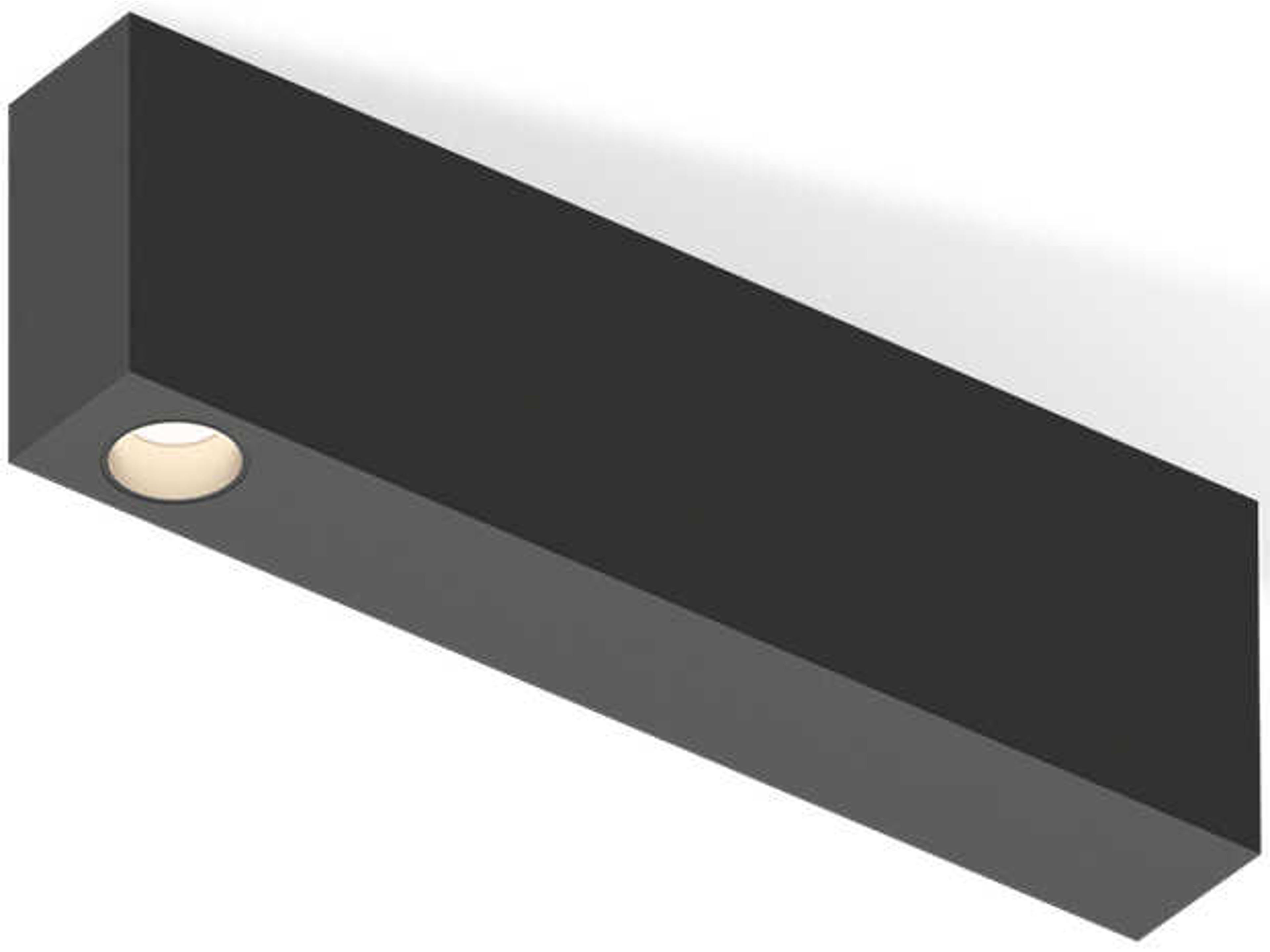 Offset 1-Light Black Linear Flush Mount