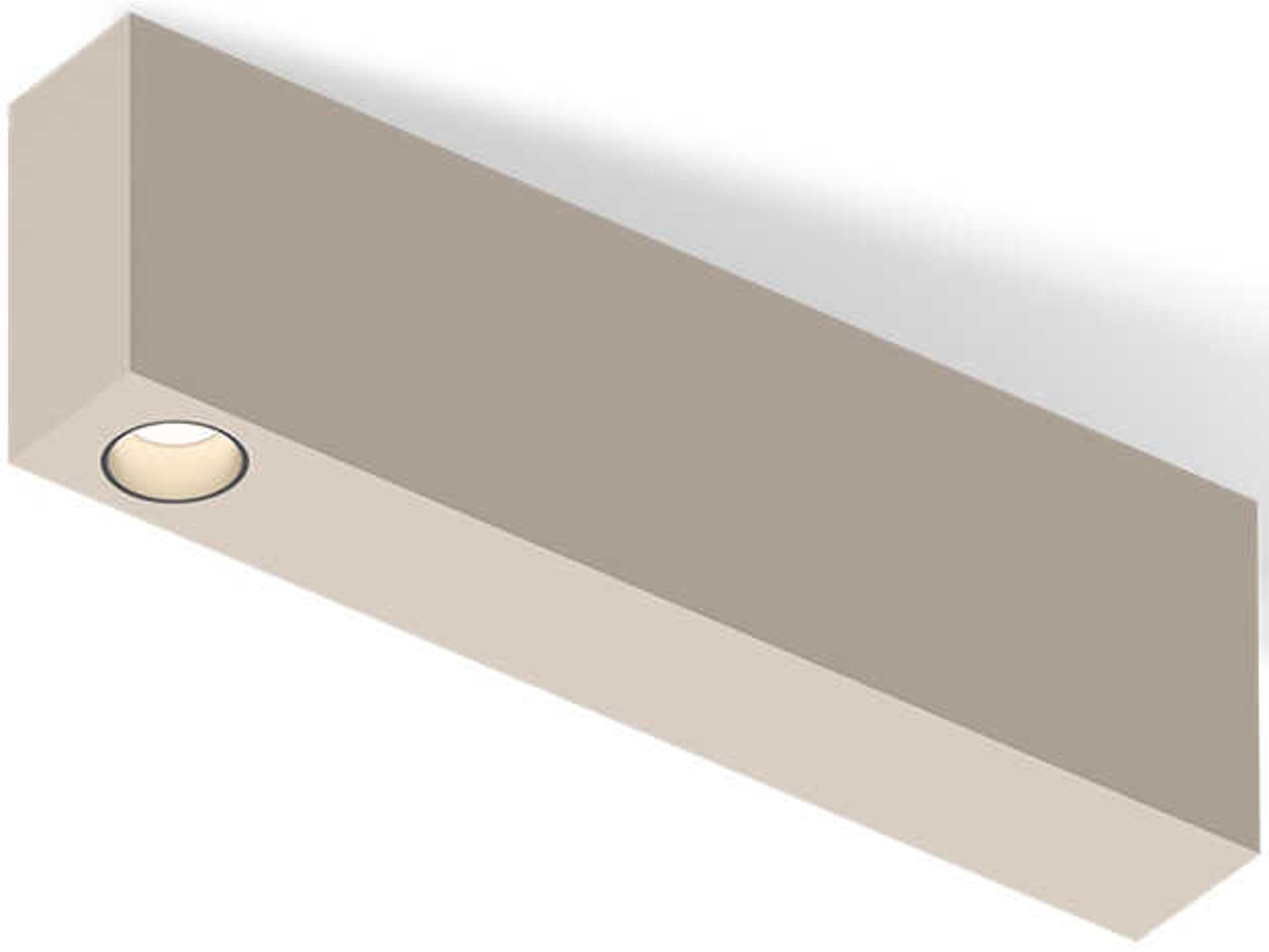 Offset 1-Light Off White Linear Flush Mount