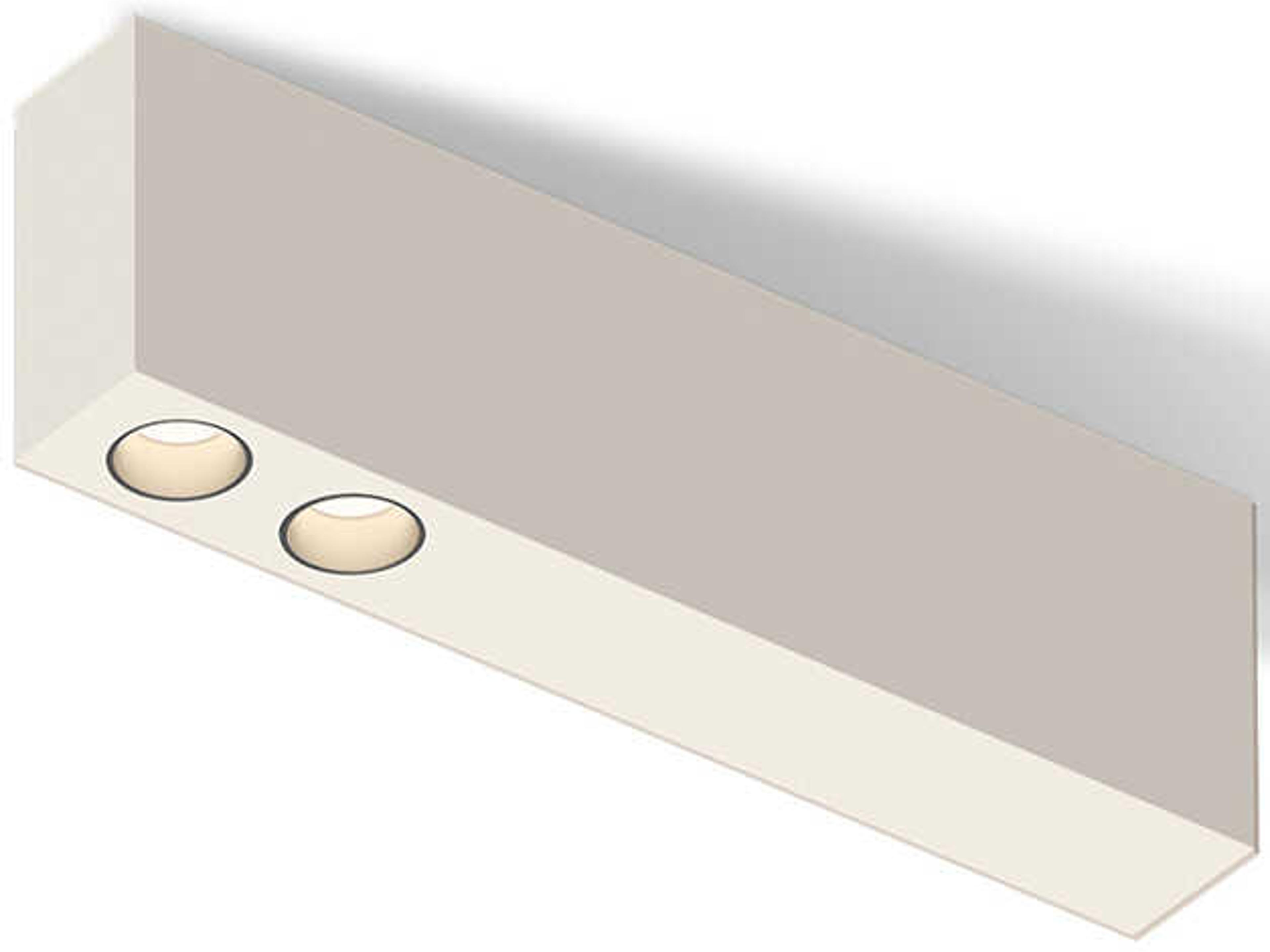 Offset 2-Light Warm White Linear Flush Mount