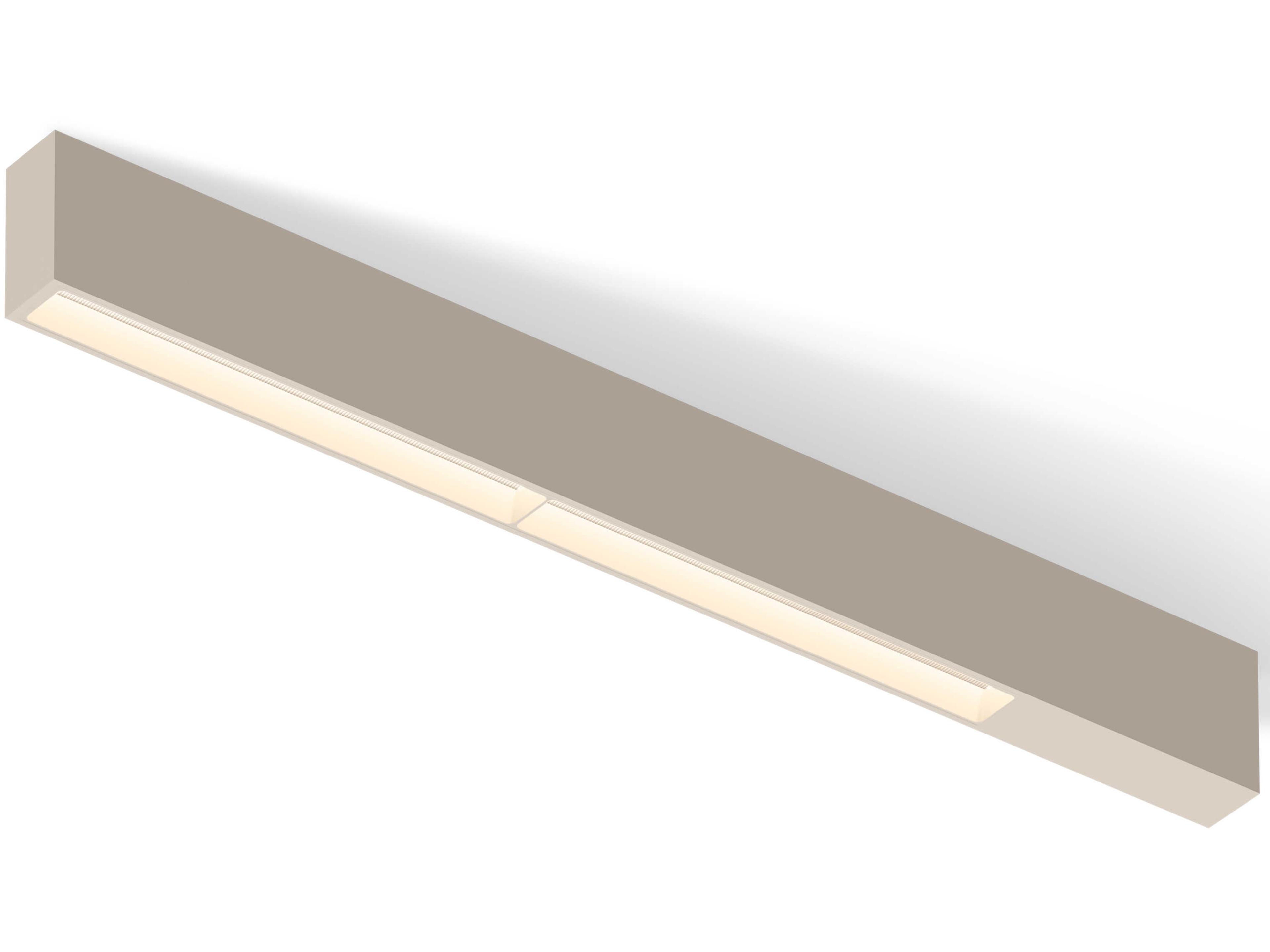 Offset 1-Light Off White Linear Flush Mount