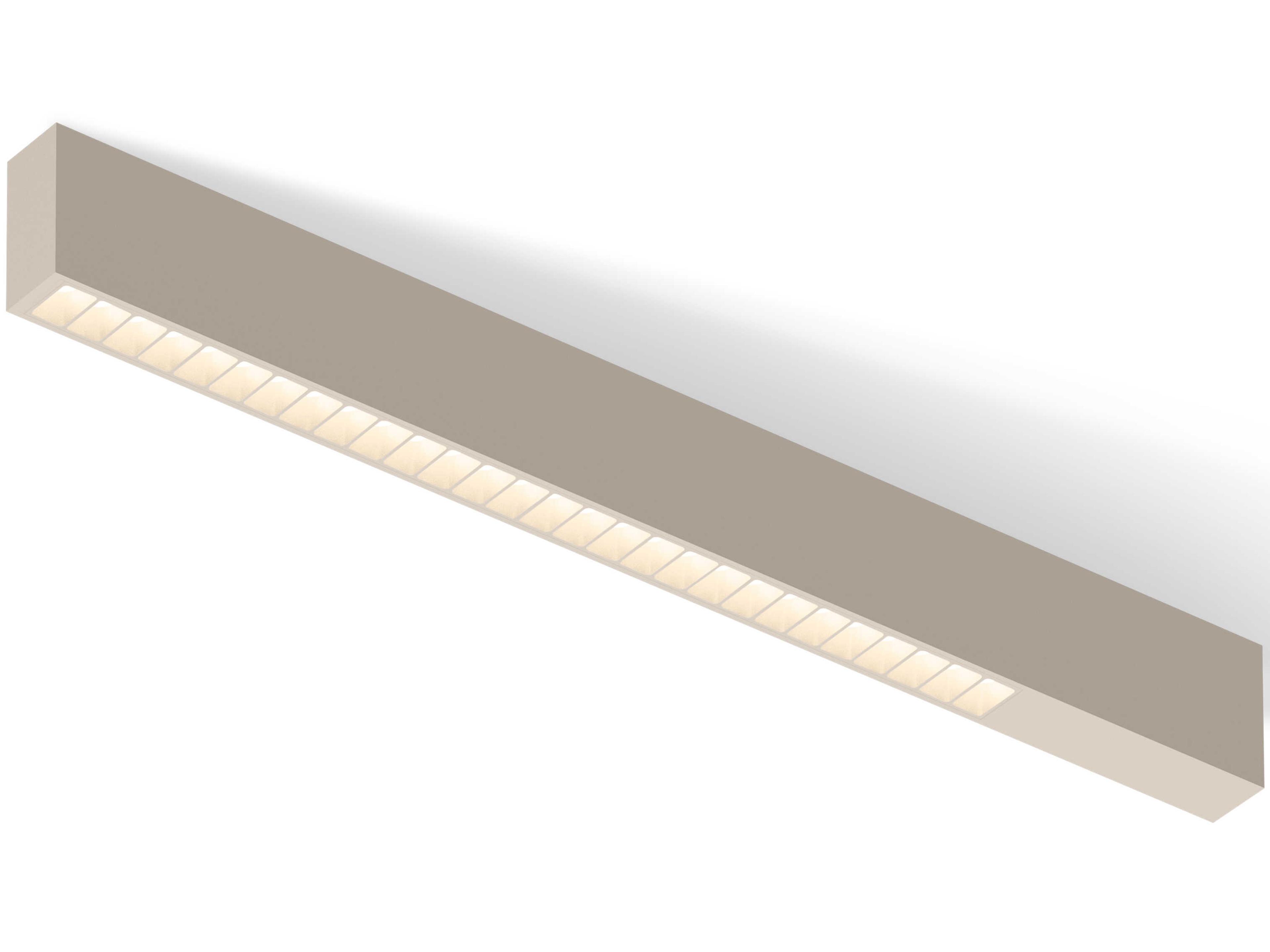 Offset 1-Light Off White Linear Flush Mount
