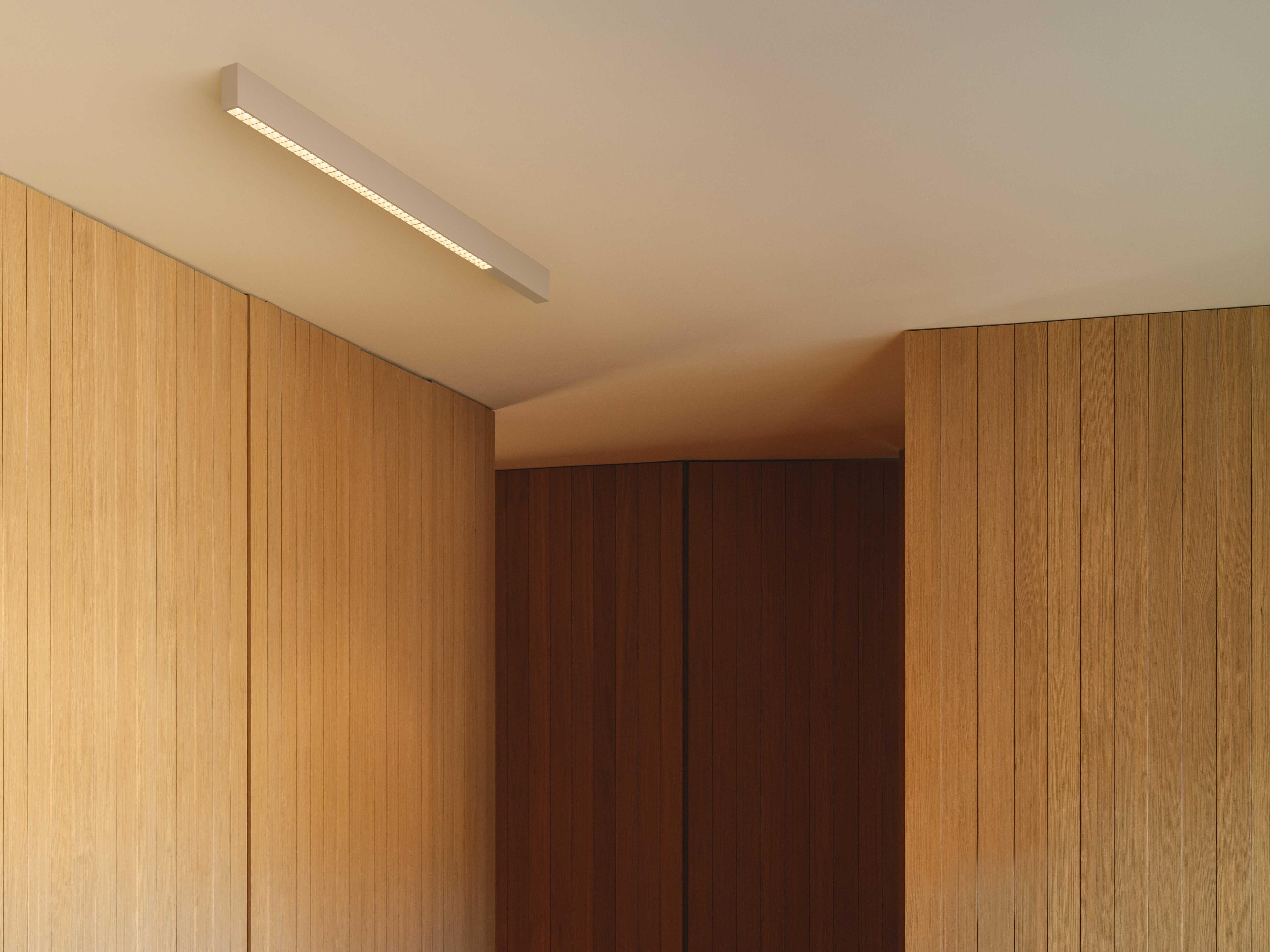 Vibia Offset 1-Light Off White Linear Flush Mount