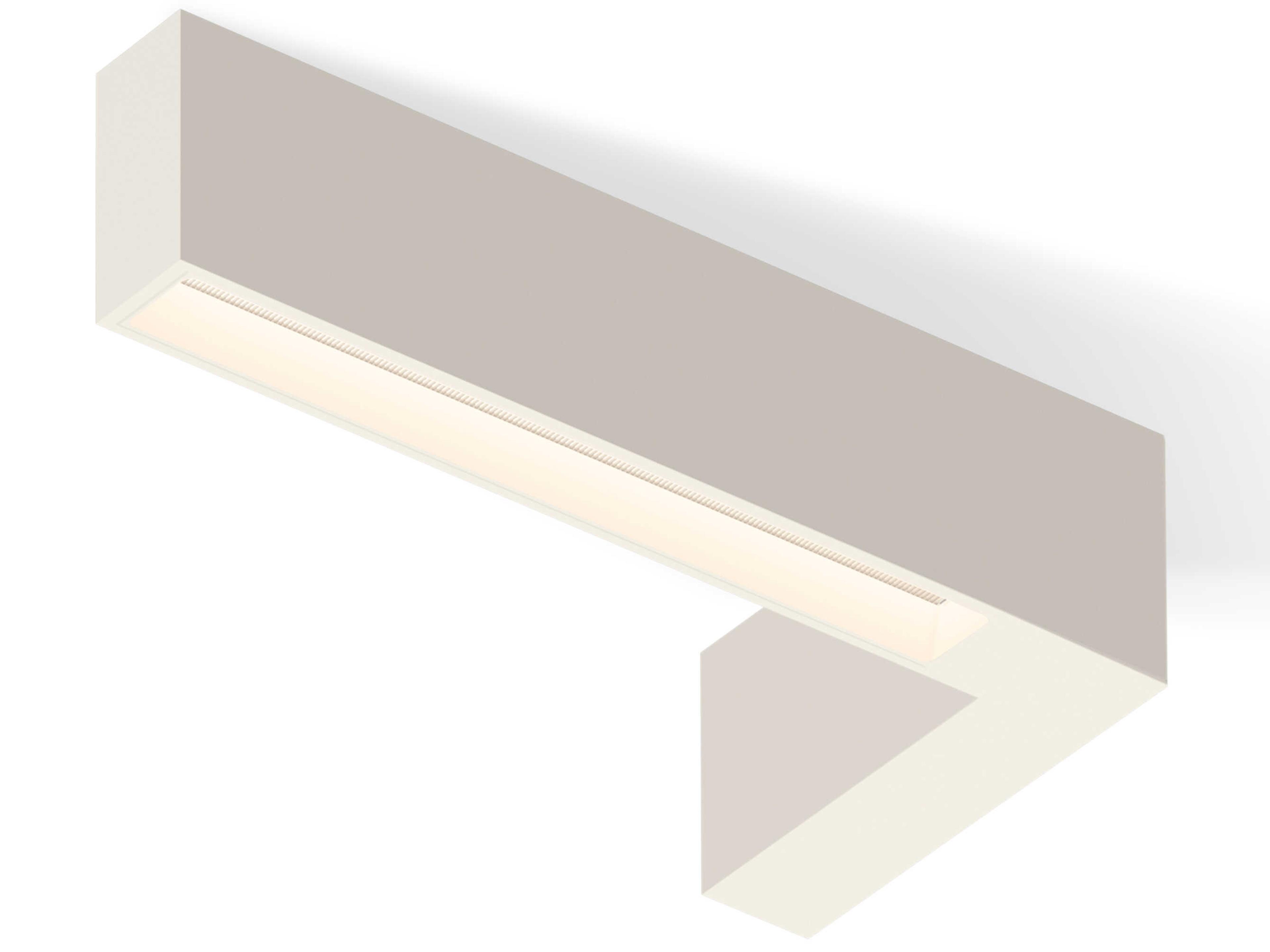 Offset 1-Light Warm White Geometric Linear Flush Mount