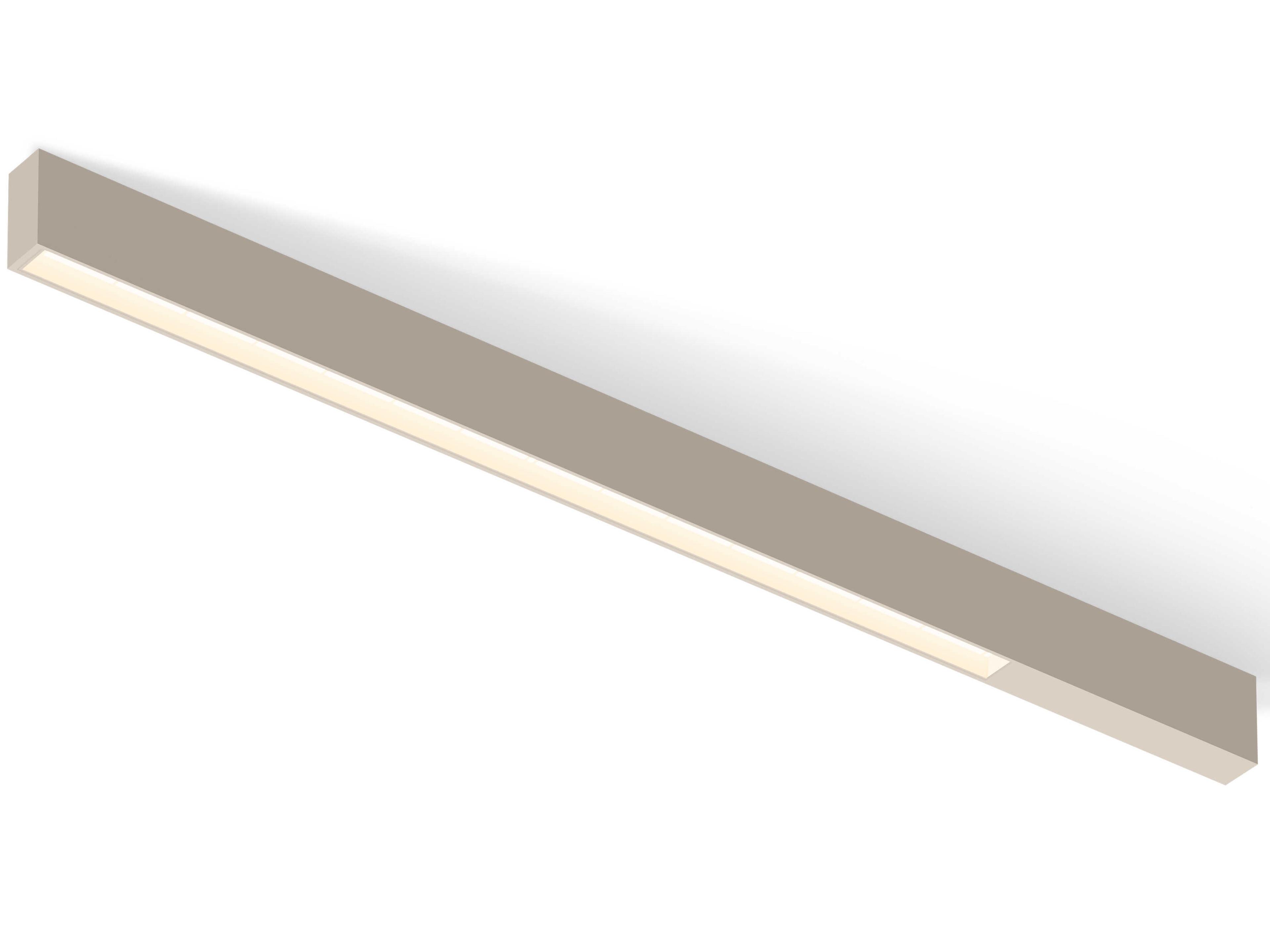 Offset 1-Light Off White Linear Flush Mount