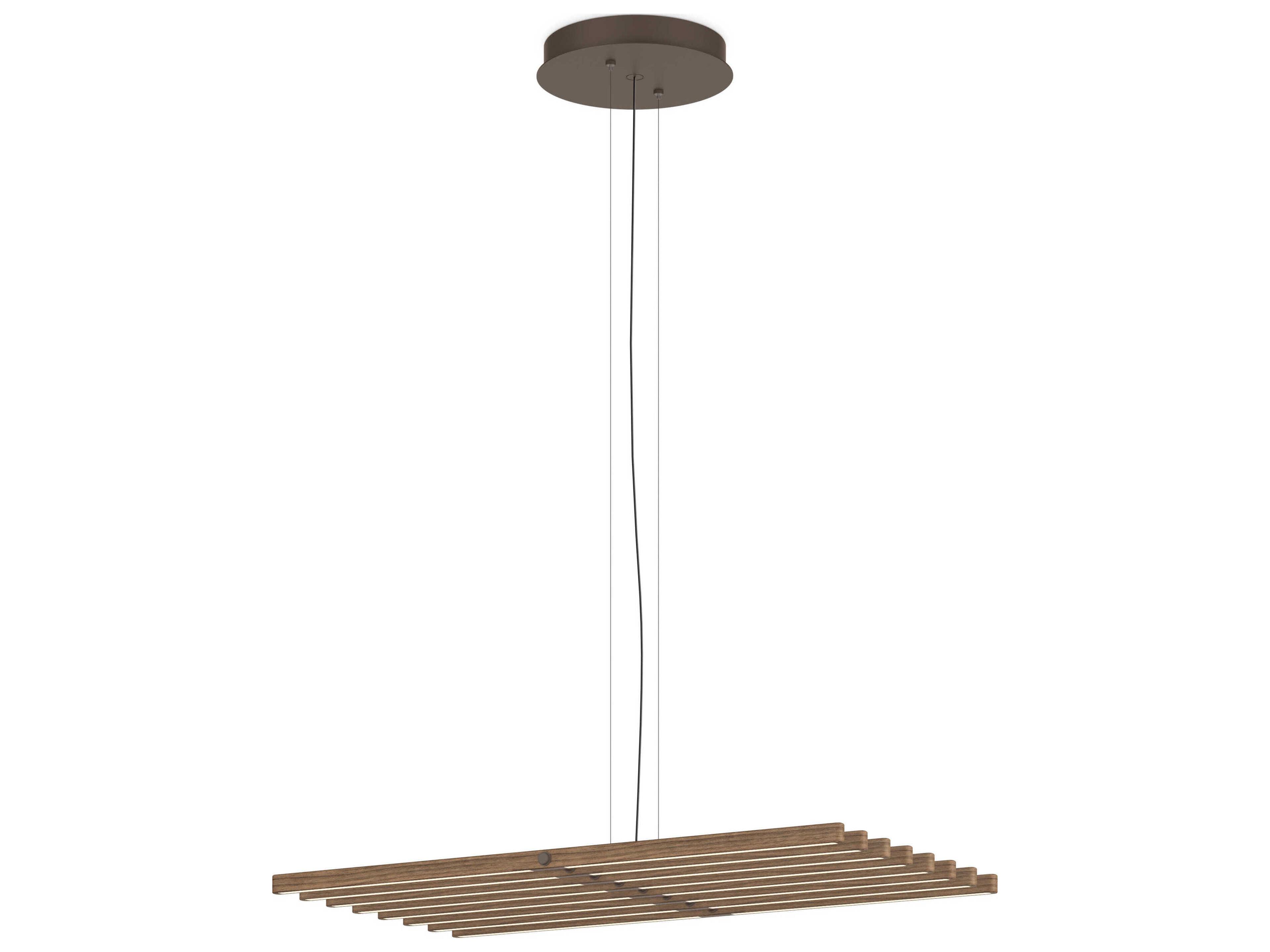 Rhythm 8-Light American Walnut Bronze Linear Pendant