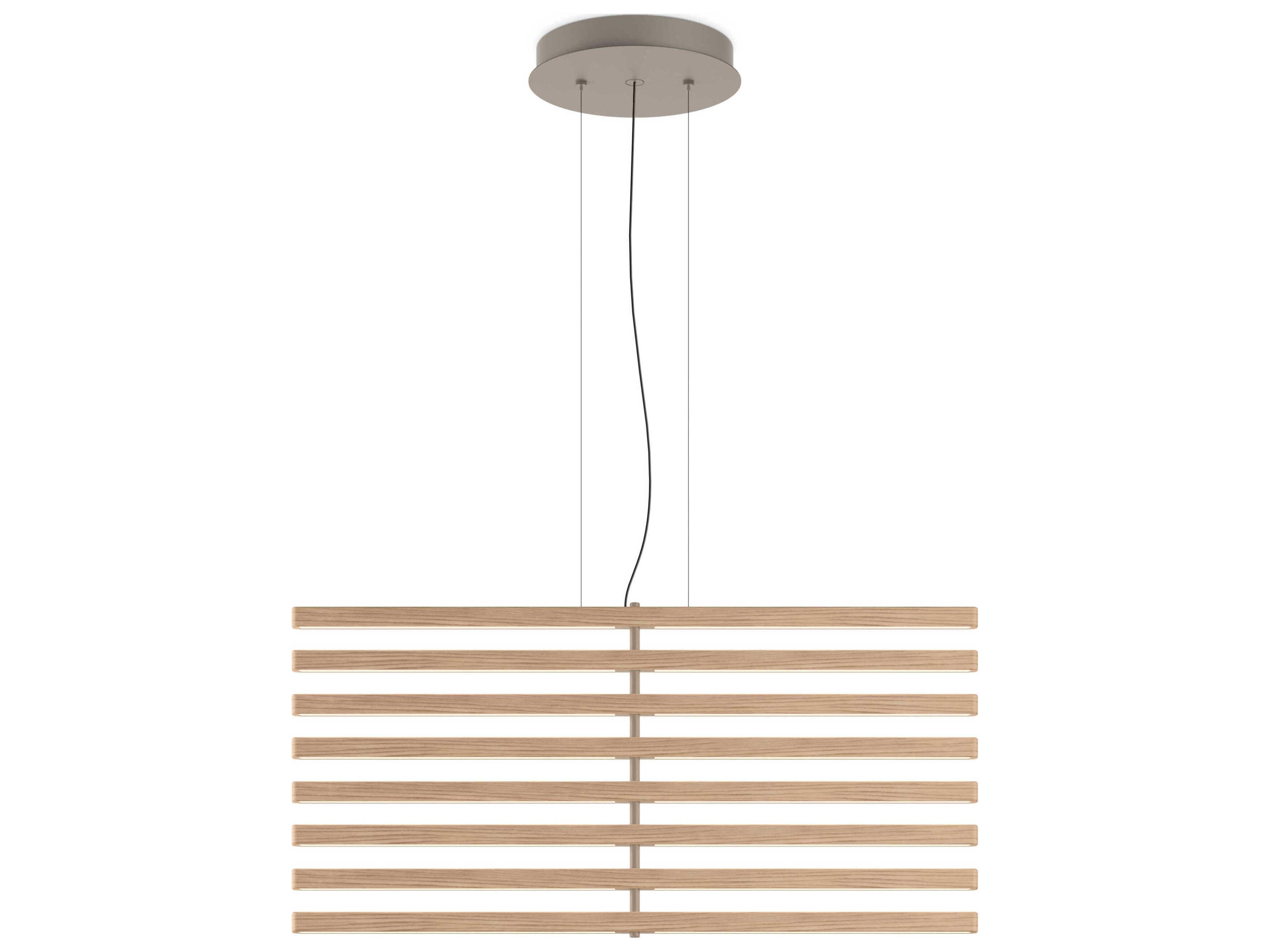 Rhythm 8-Light White Oak Bronze Linear Pendant