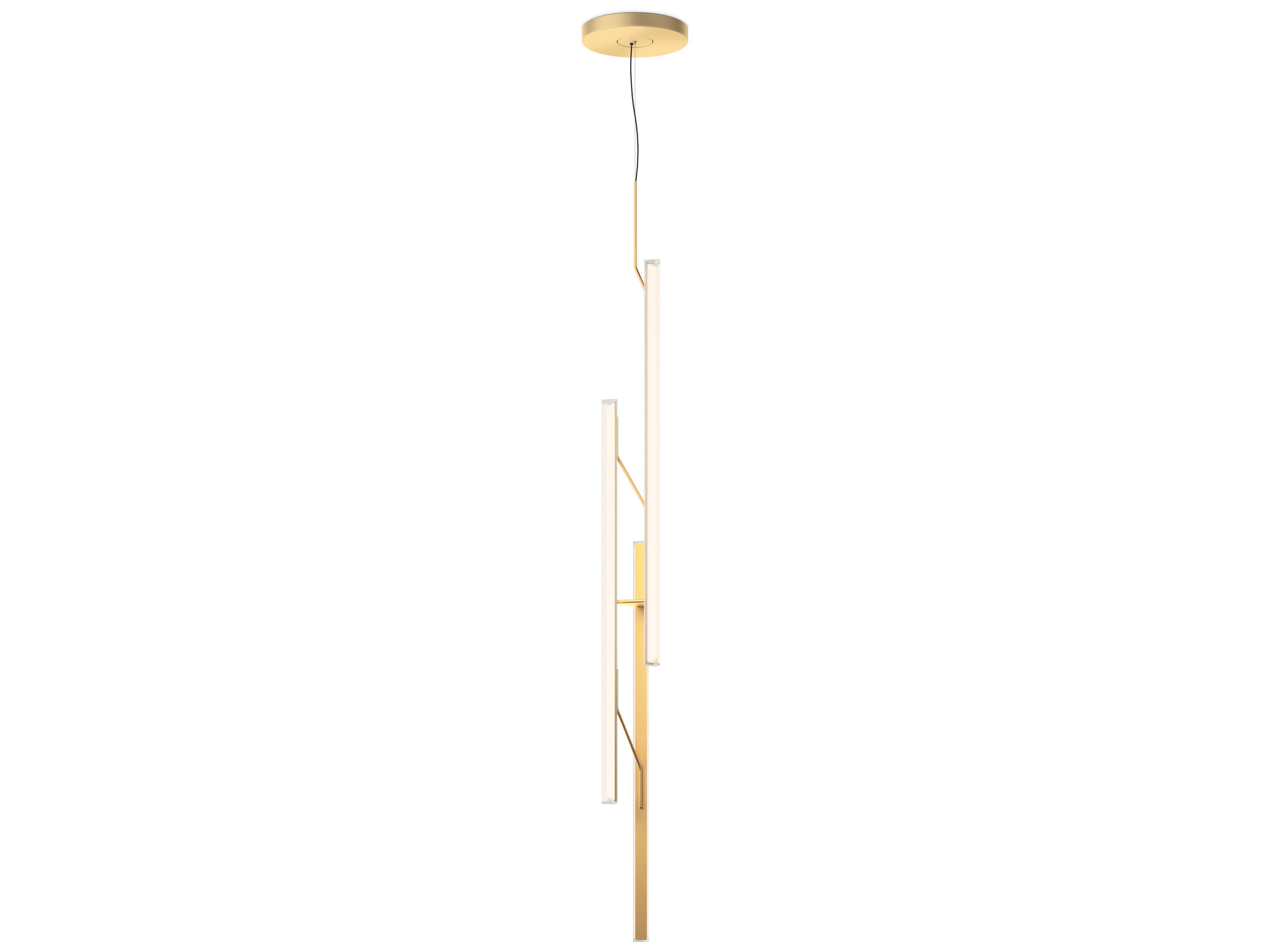 Halo Jewel 3-Light Gold Linear Mini Pendant