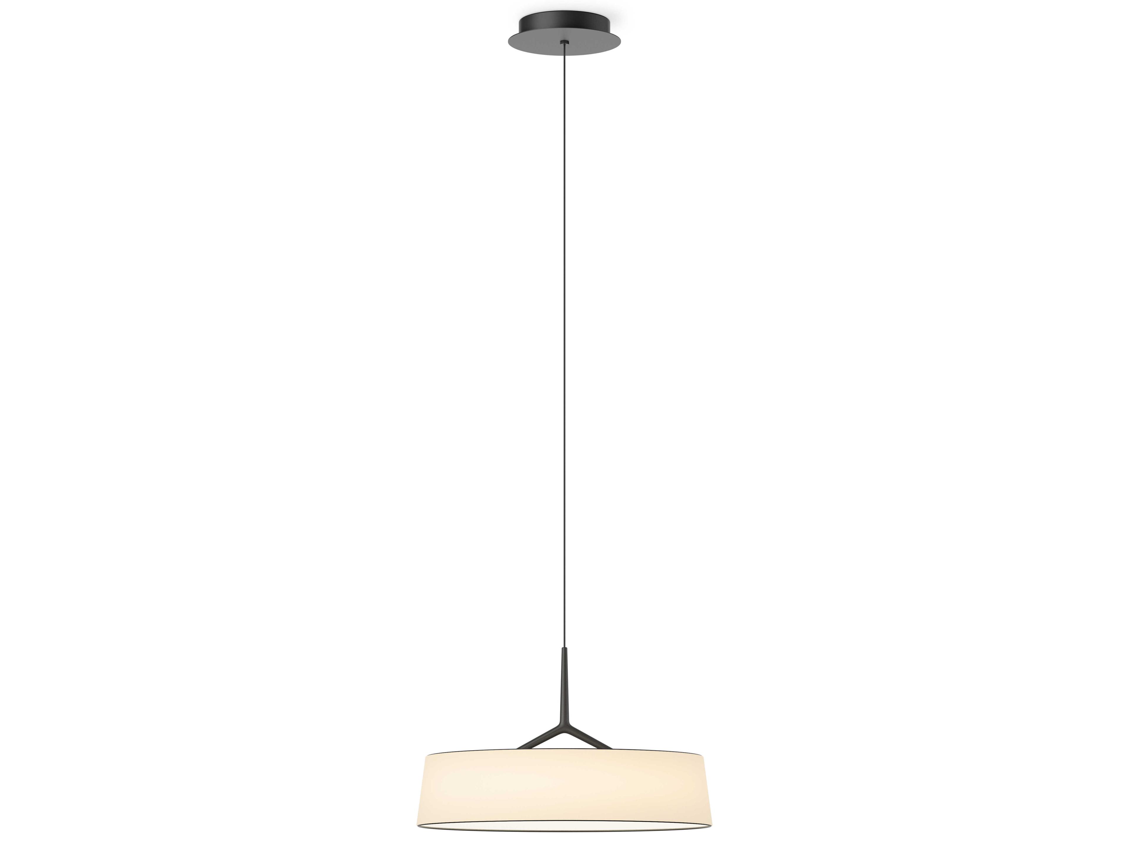 Dama 1-Light Black Drum Pendant