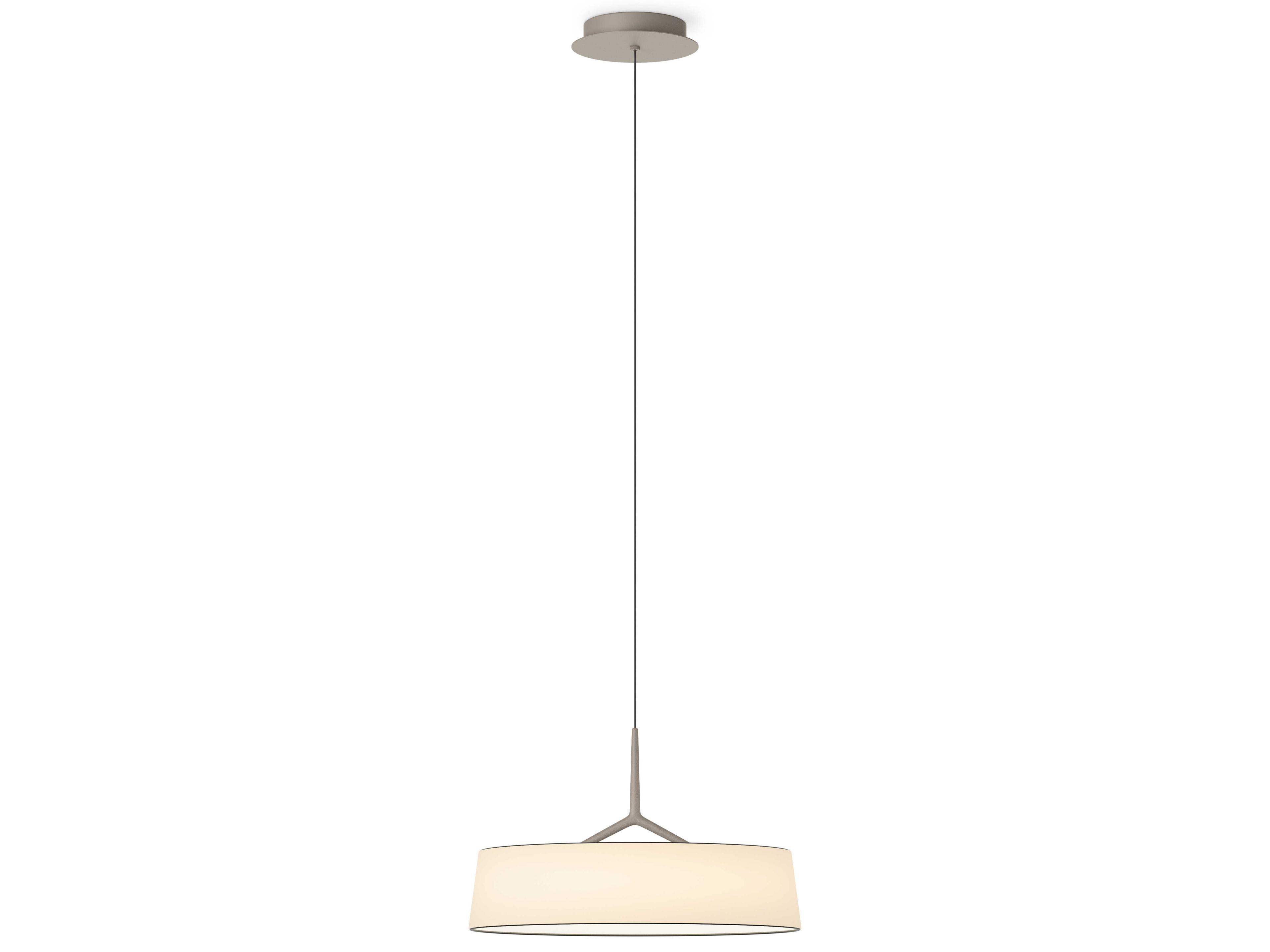 Dama 1-Light Off White Drum Pendant
