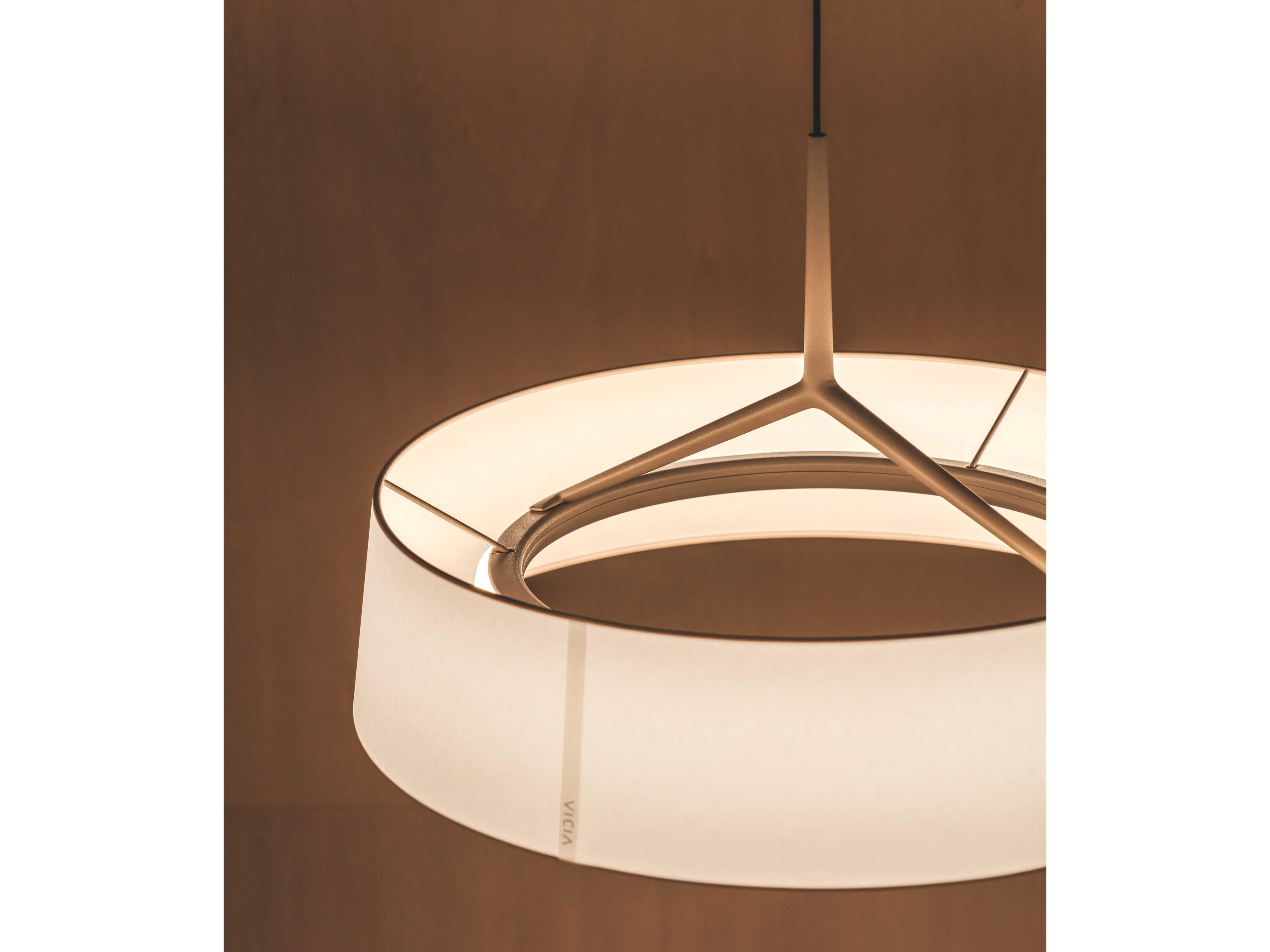 Vibia Dama 1-Light Off White Drum Pendant