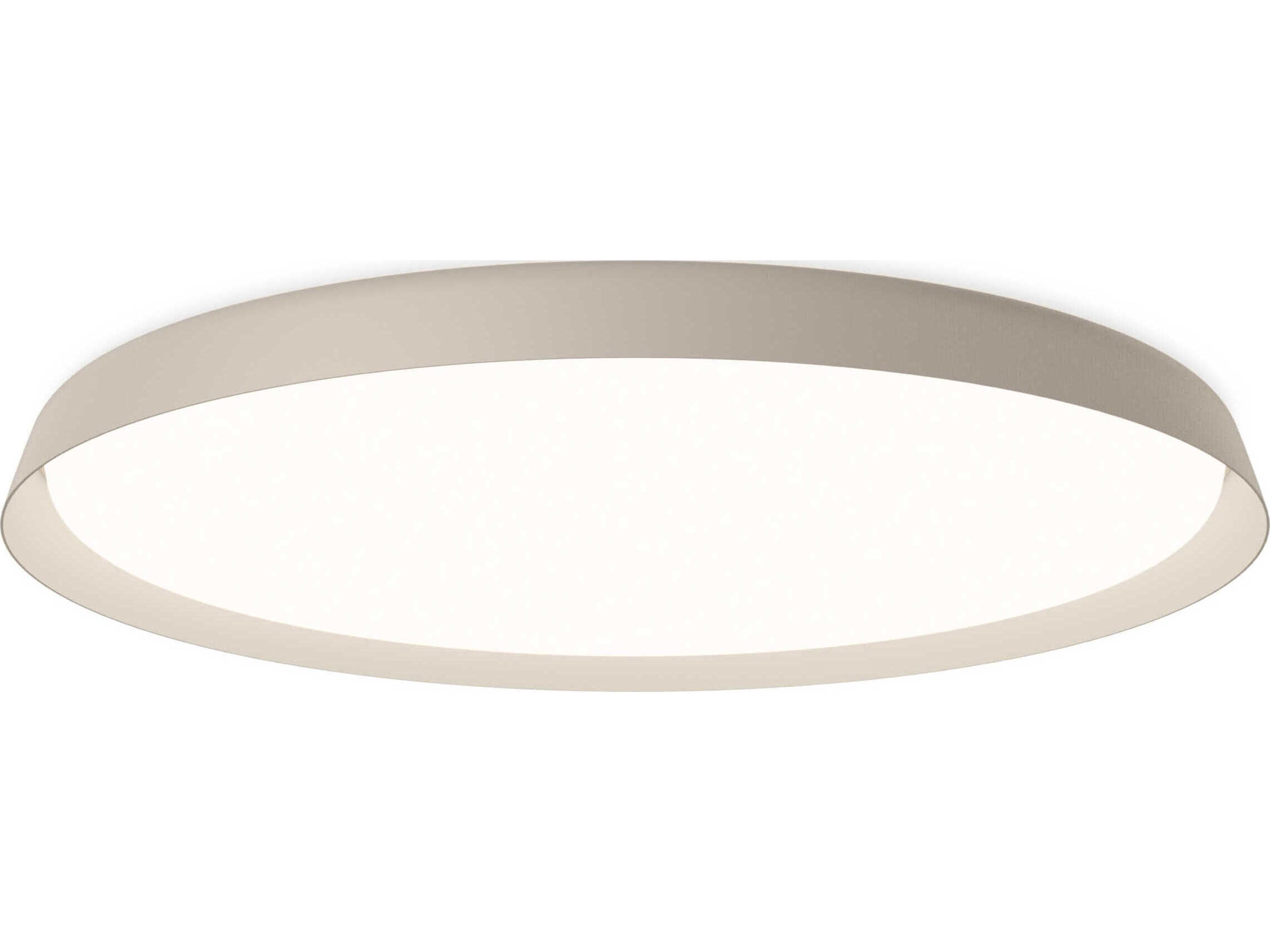 Bigger 1-Light Off White Round Flush Mount