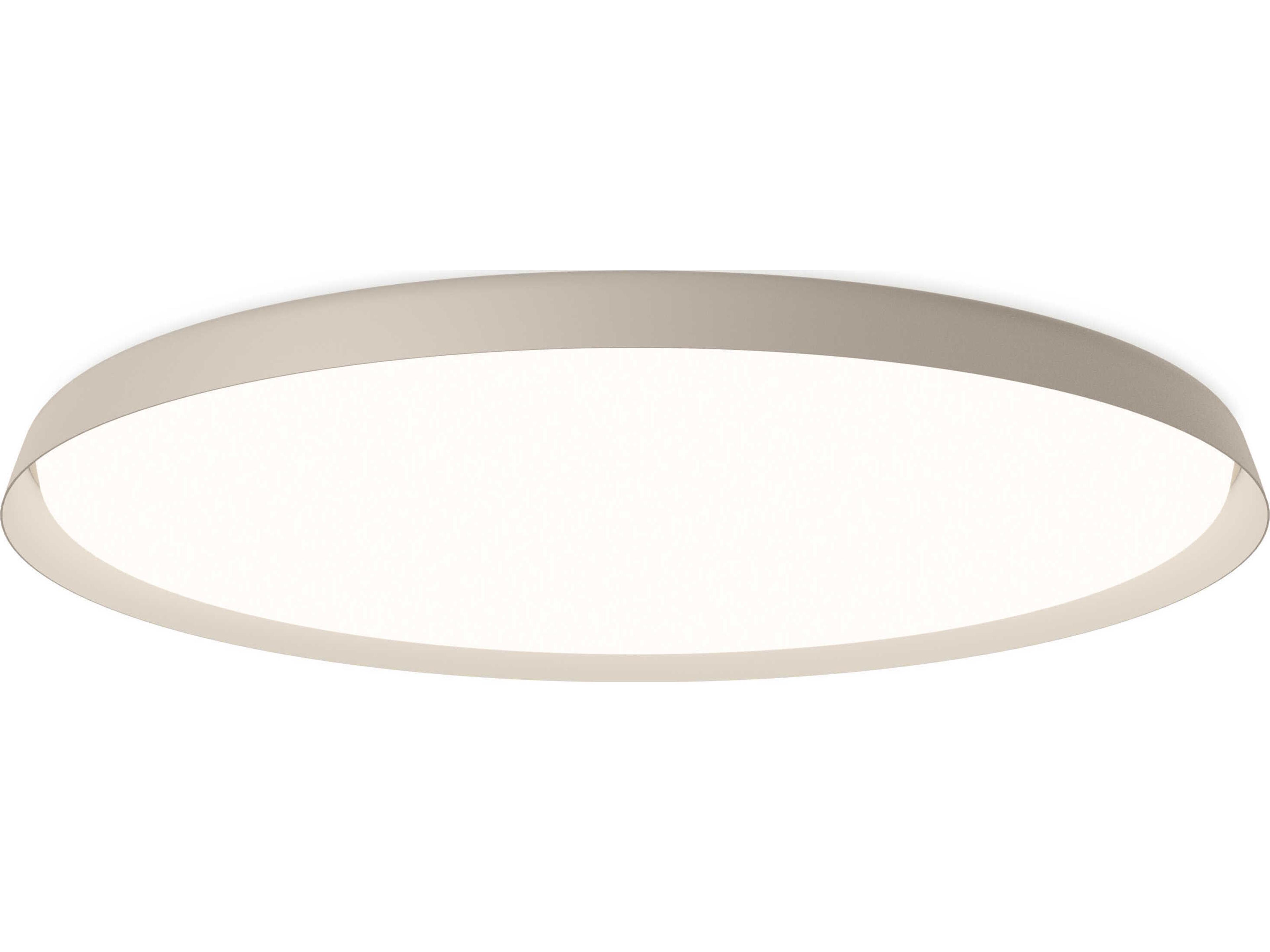Bigger 1-Light Off White Round Flush Mount