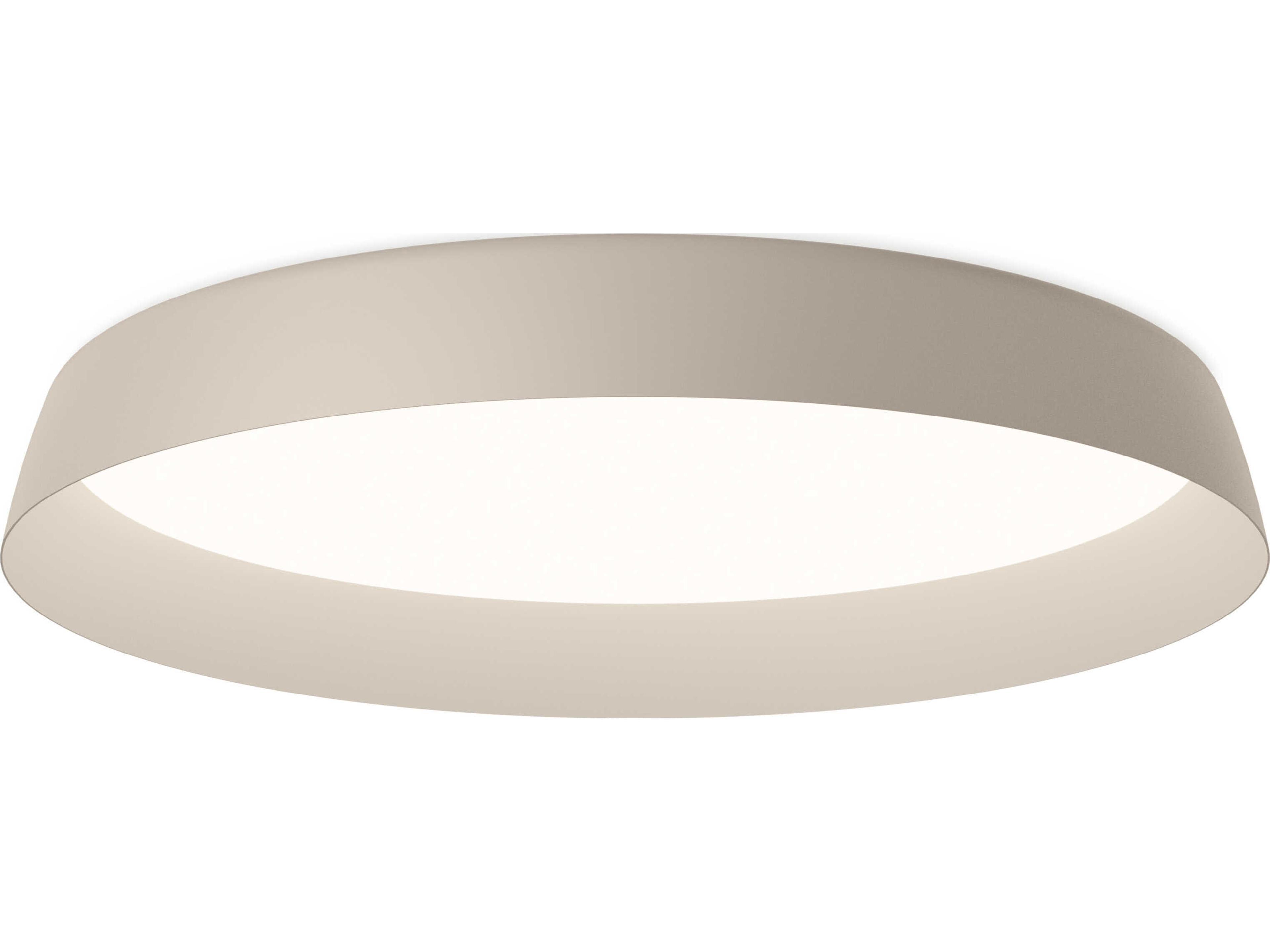 Bigger 1-Light Off White Round Flush Mount