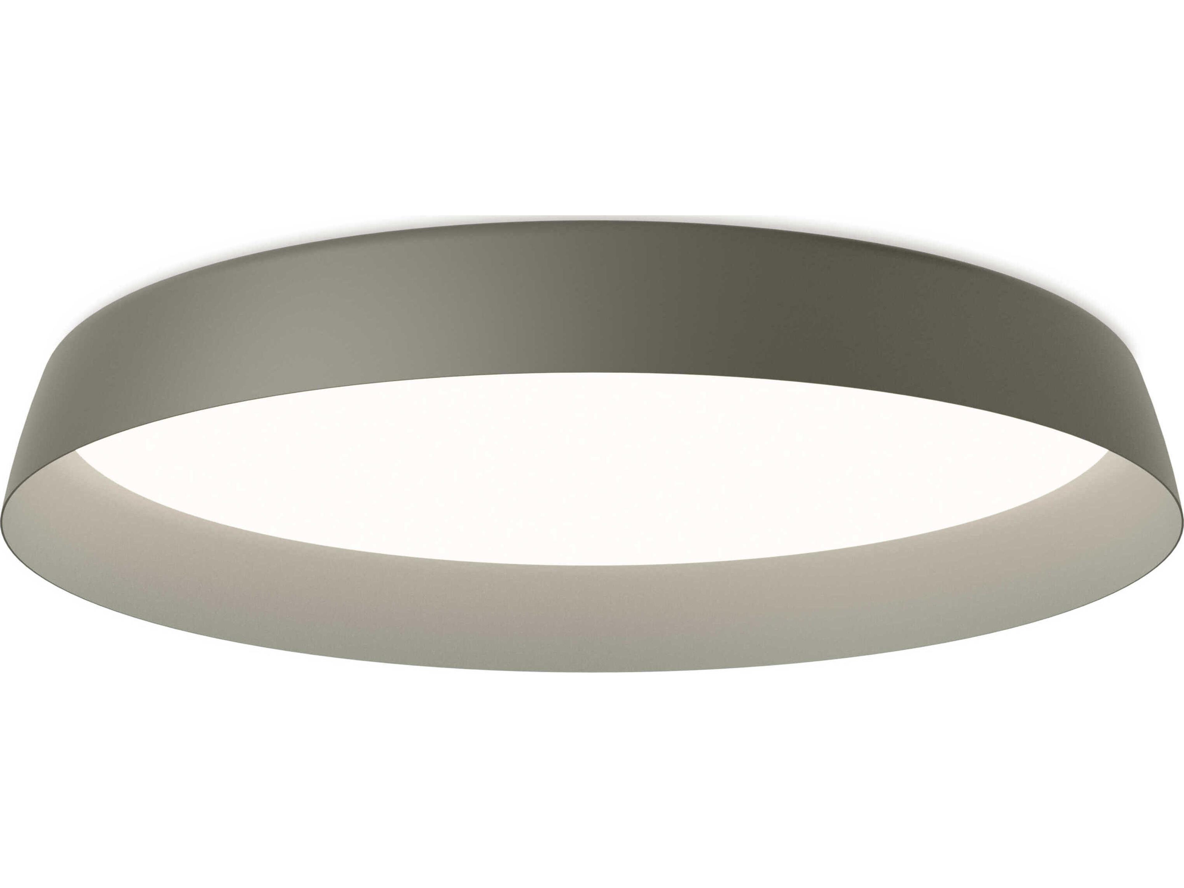 Bigger 1-Light Gray Round Flush Mount