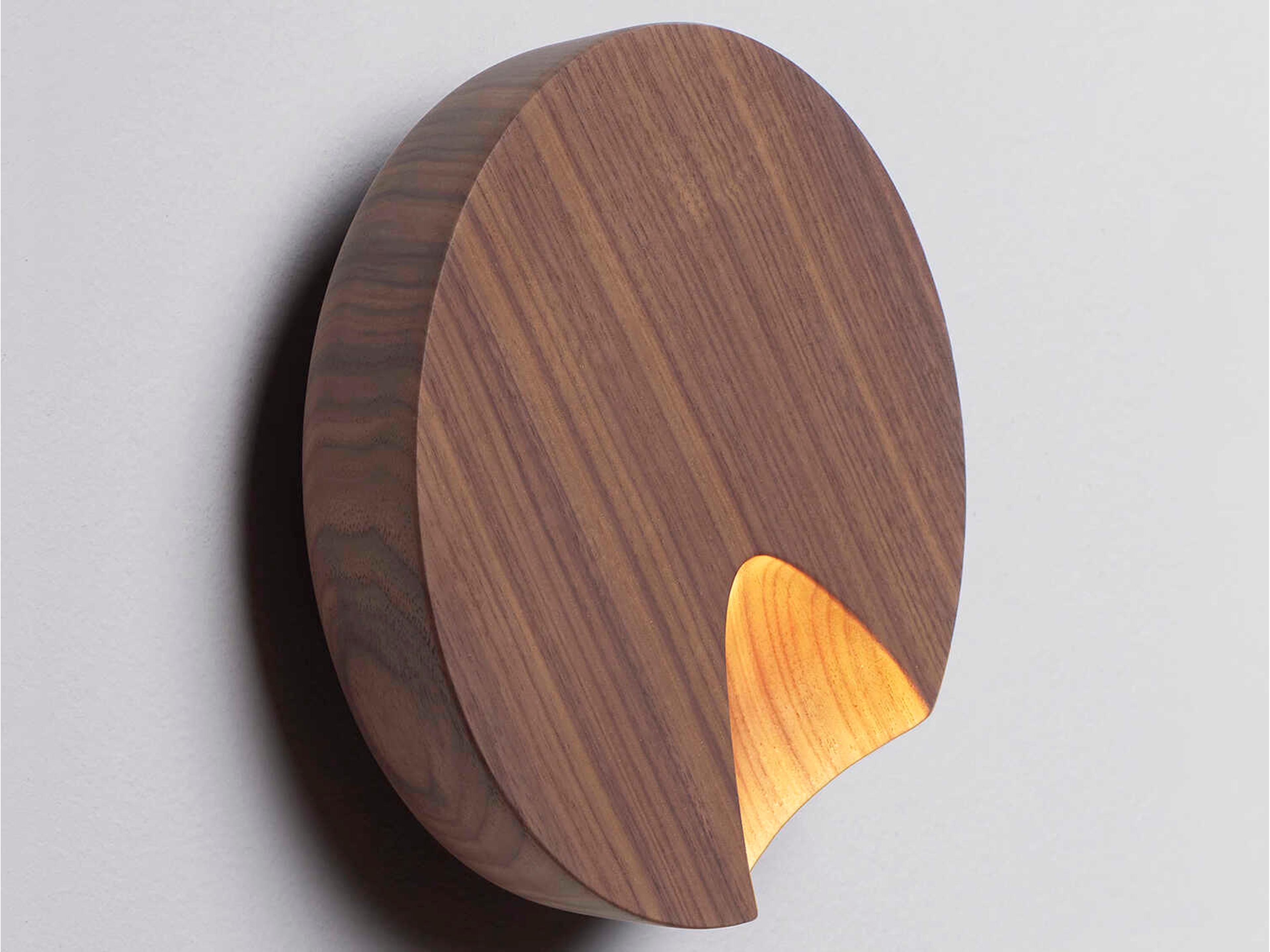 Dots 1-Light American Oak Brown Wall Sconce