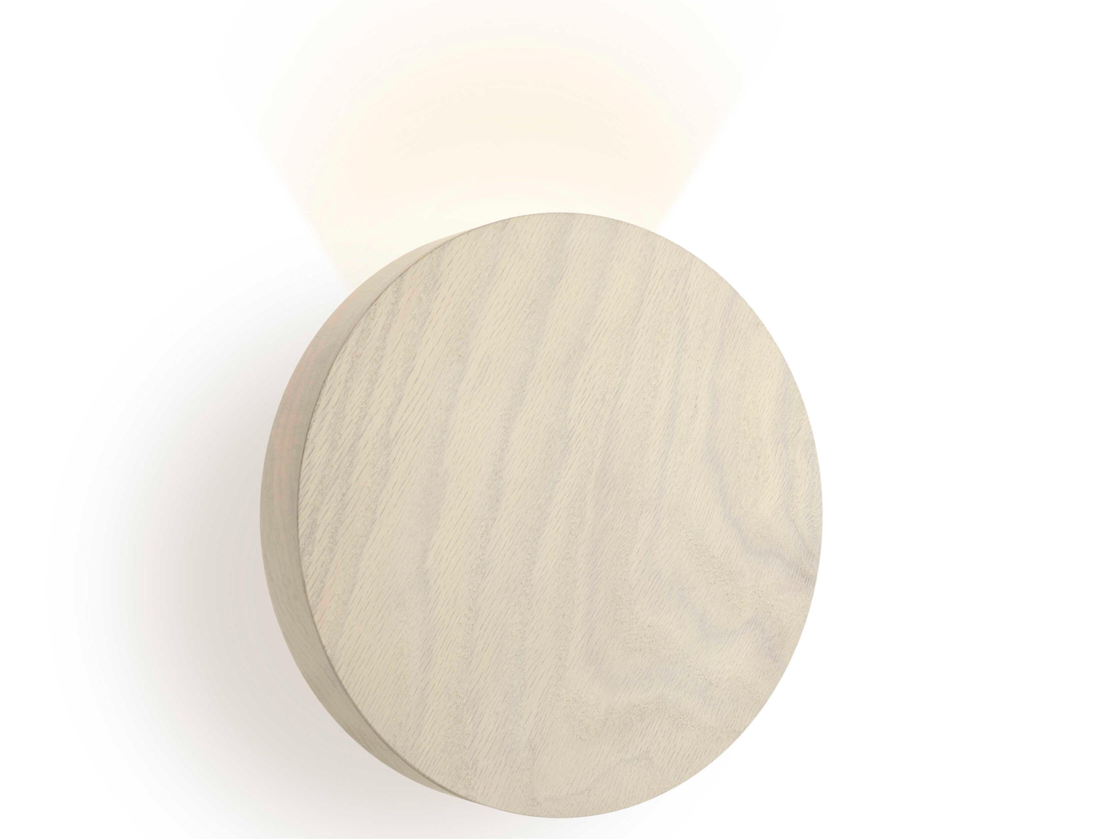 Dots 1-Light White Oak Off Wall Sconce