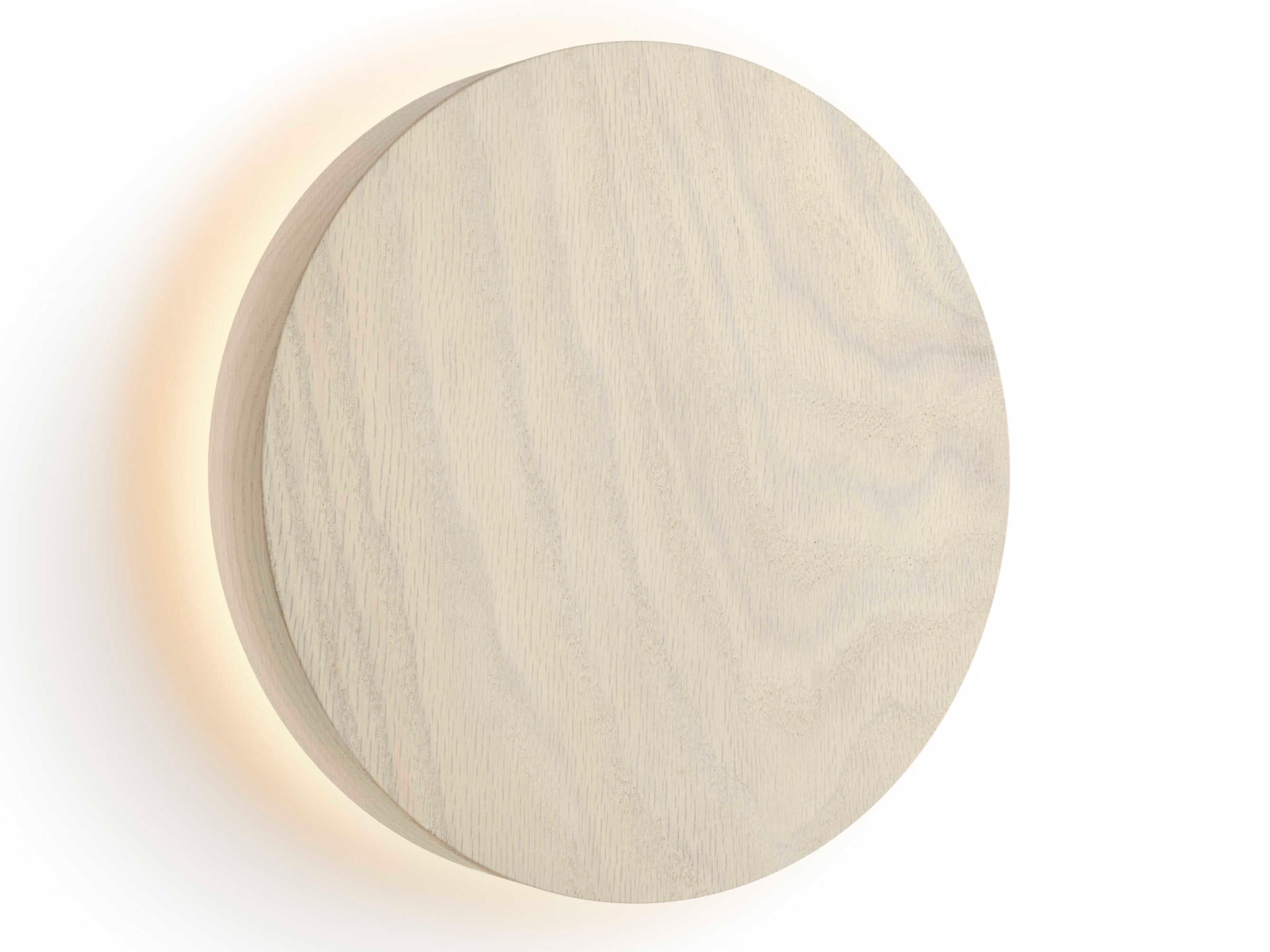 Dots 1-Light White Oak Off Wall Sconce
