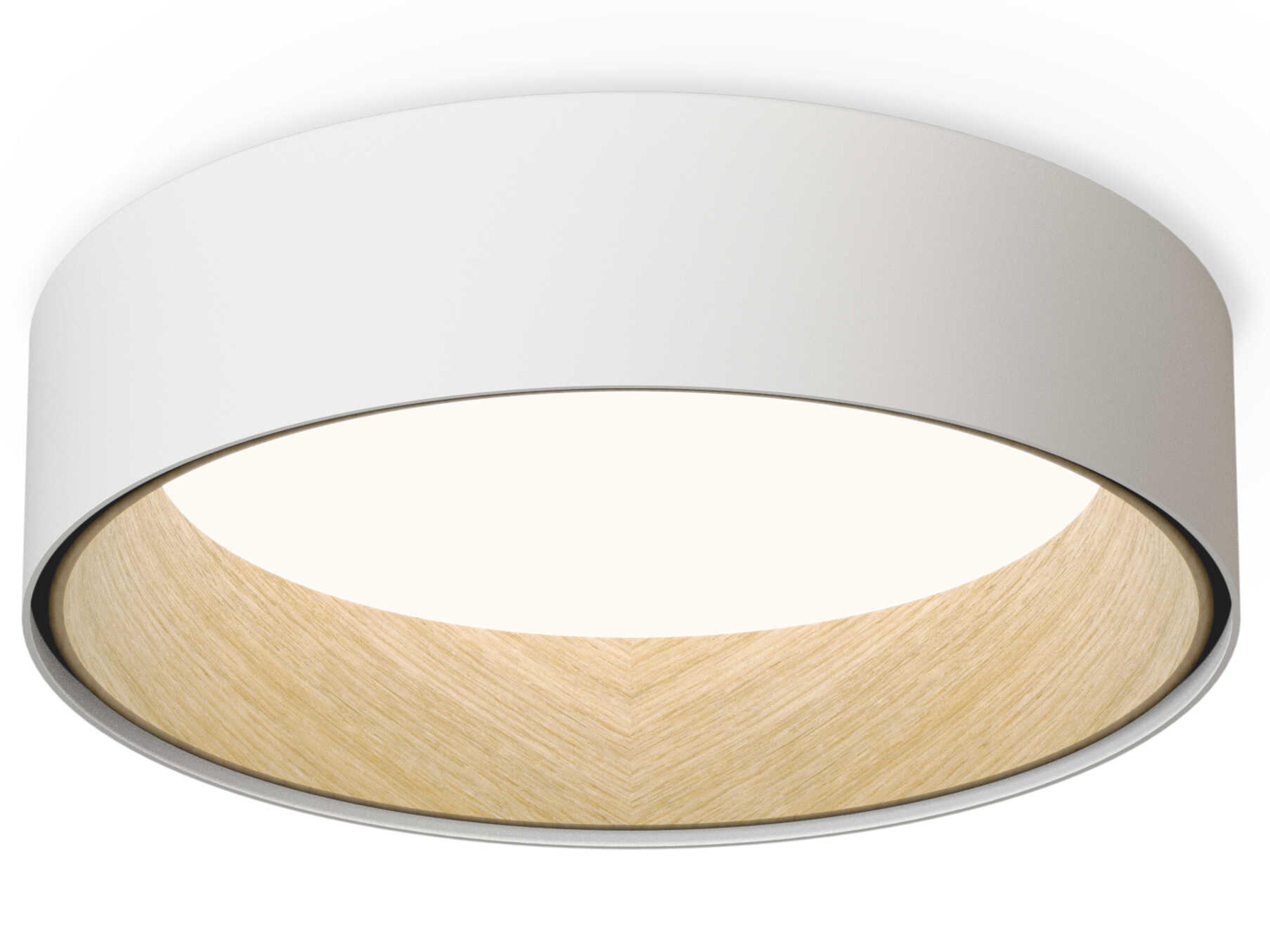 Duo 1-Light White Drum Flush Mount