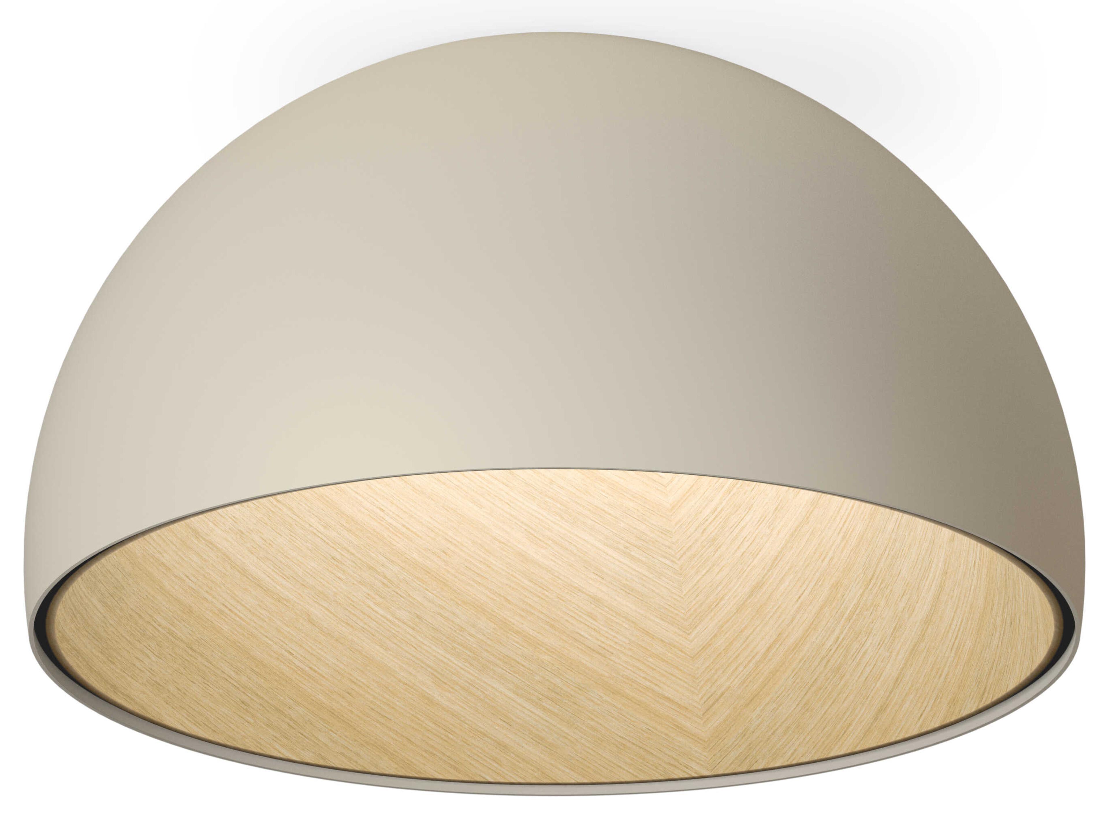 Duo 1-Light Cream Off White Dome Flush Mount