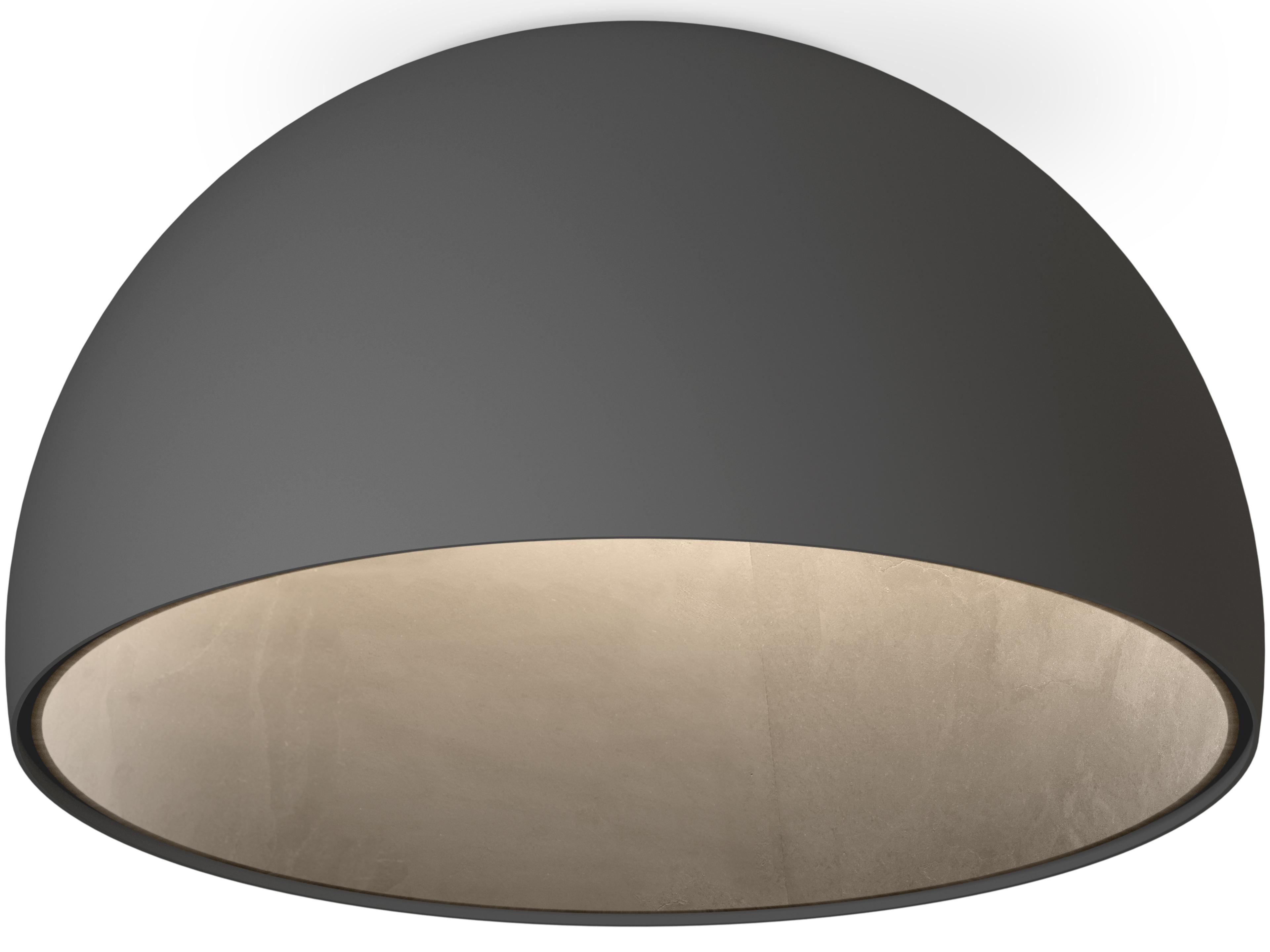 Duo Petra 1-Light Graphite Gray Dome Flush Mount