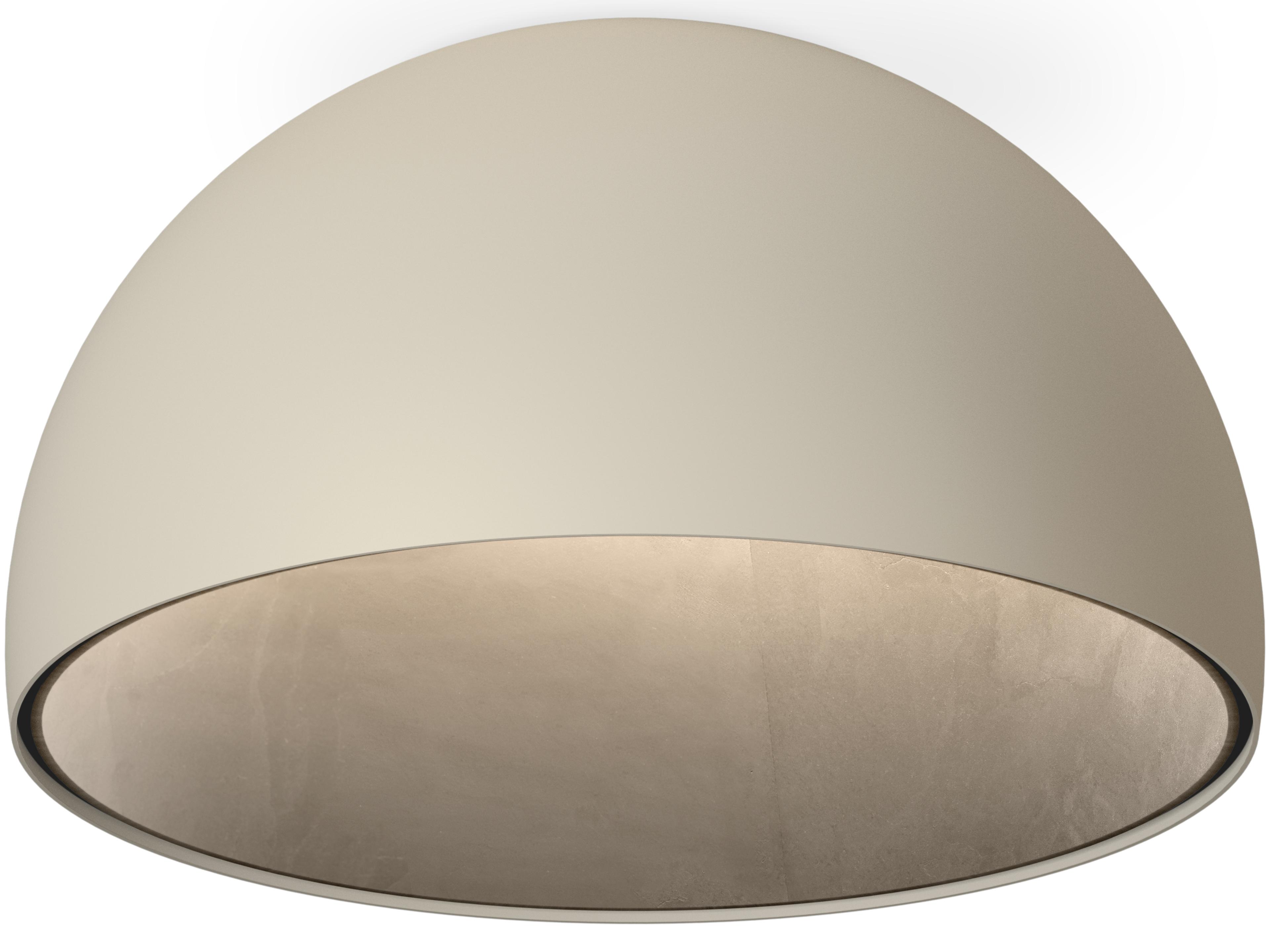 Duo Petra 1-Light Cream Gray Dome Flush Mount