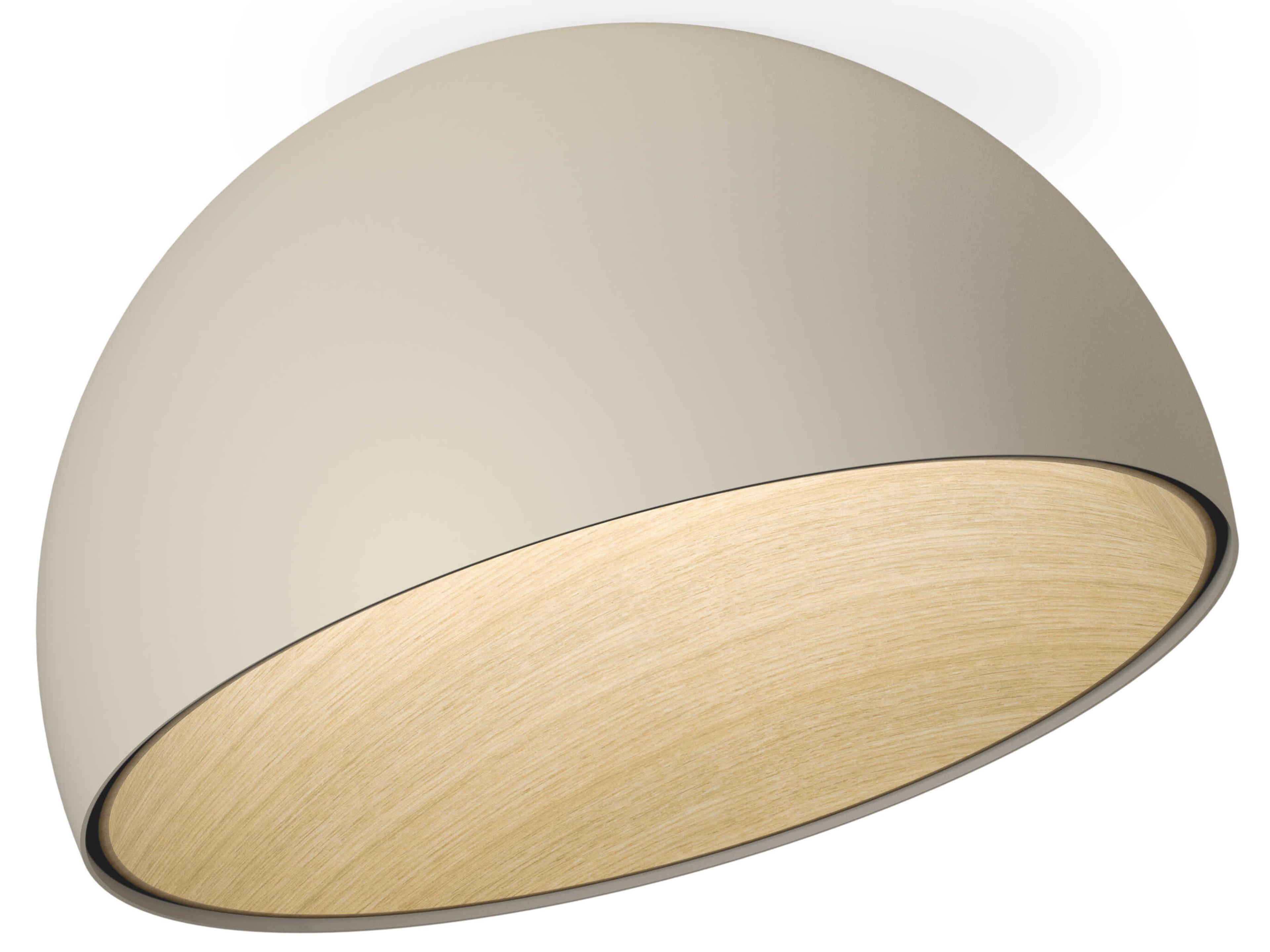 Duo 1-Light Cream Off White Dome Flush Mount