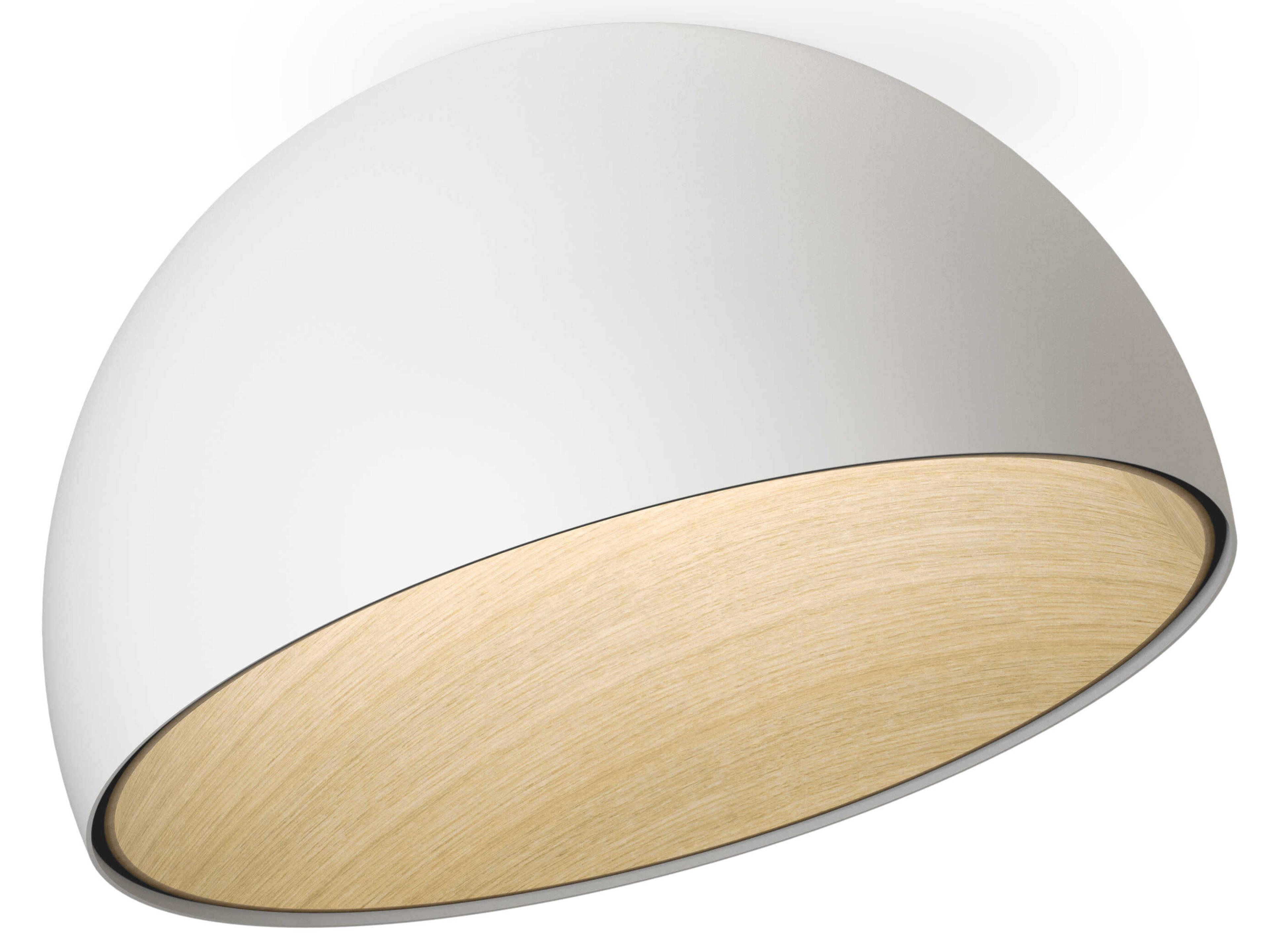 Duo 1-Light White Dome Flush Mount
