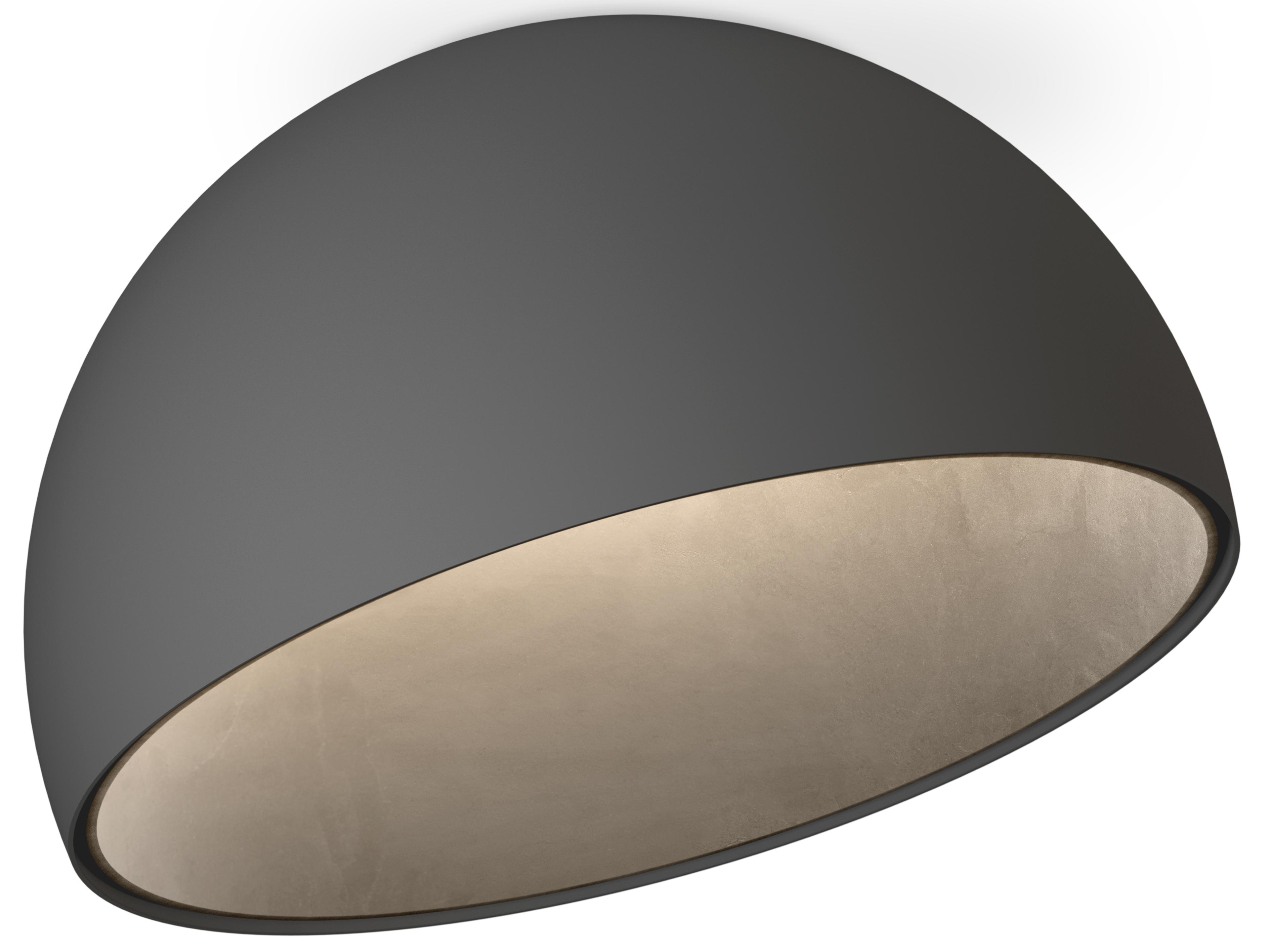 Duo Petra 1-Light Graphite Black Dome Flush Mount