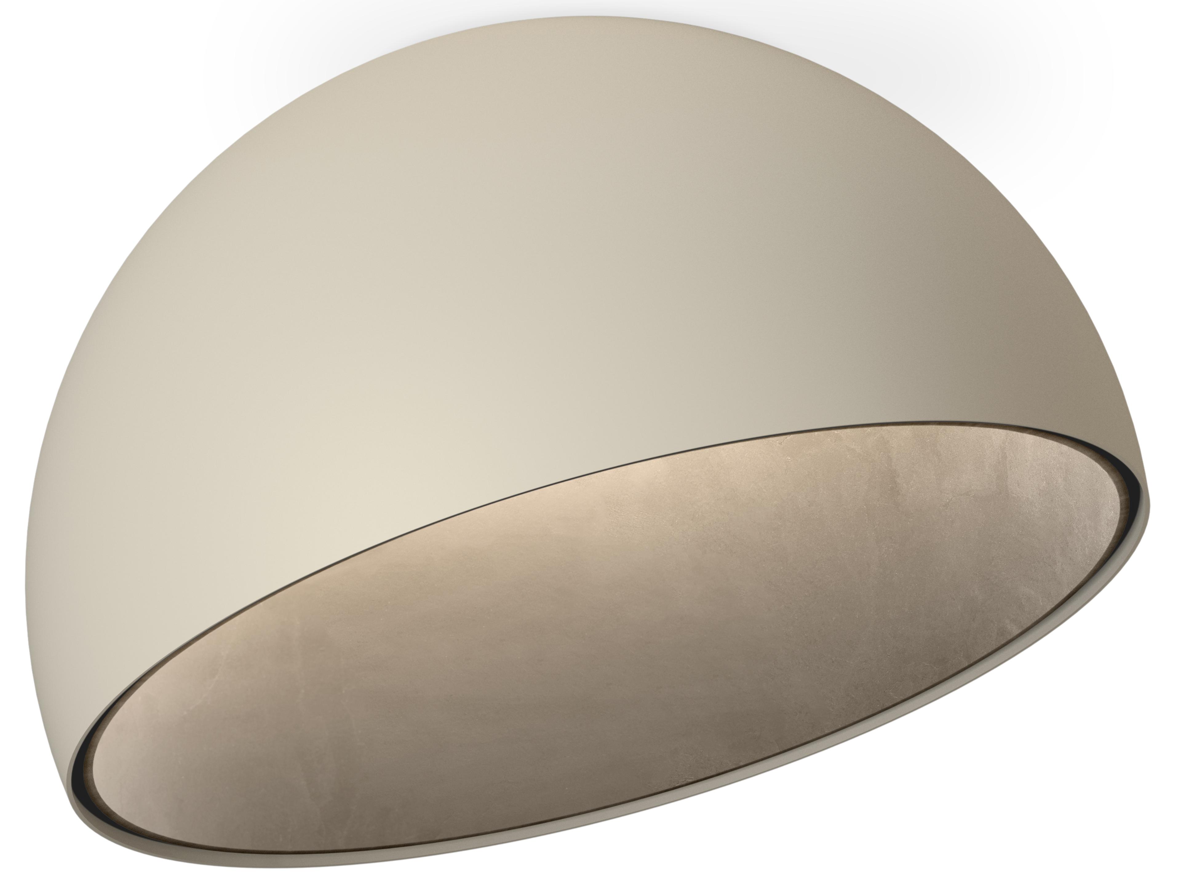 Duo Petra 1-Light Cream Off White Dome Flush Mount