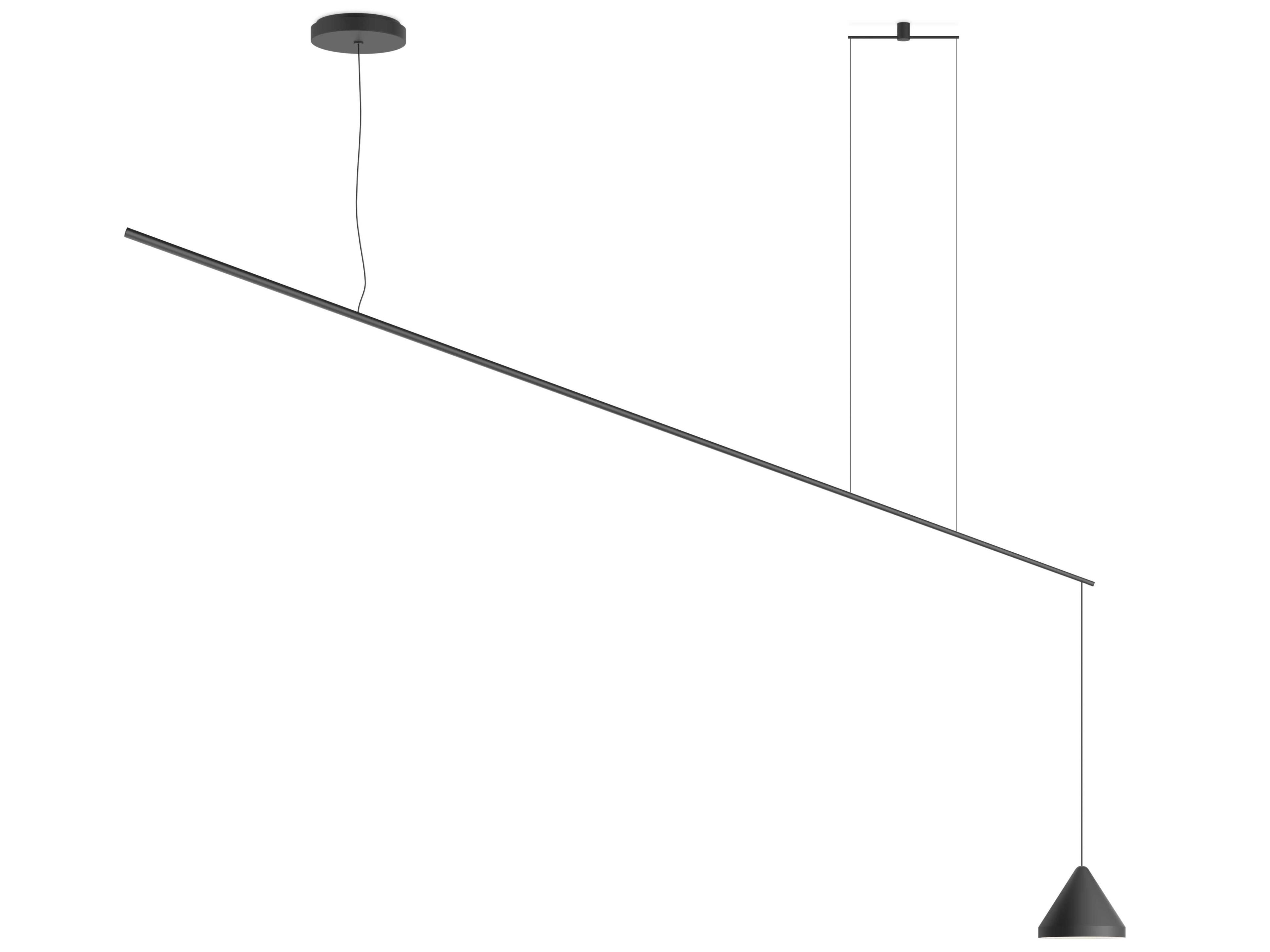 North 1-Light White Black Pendant