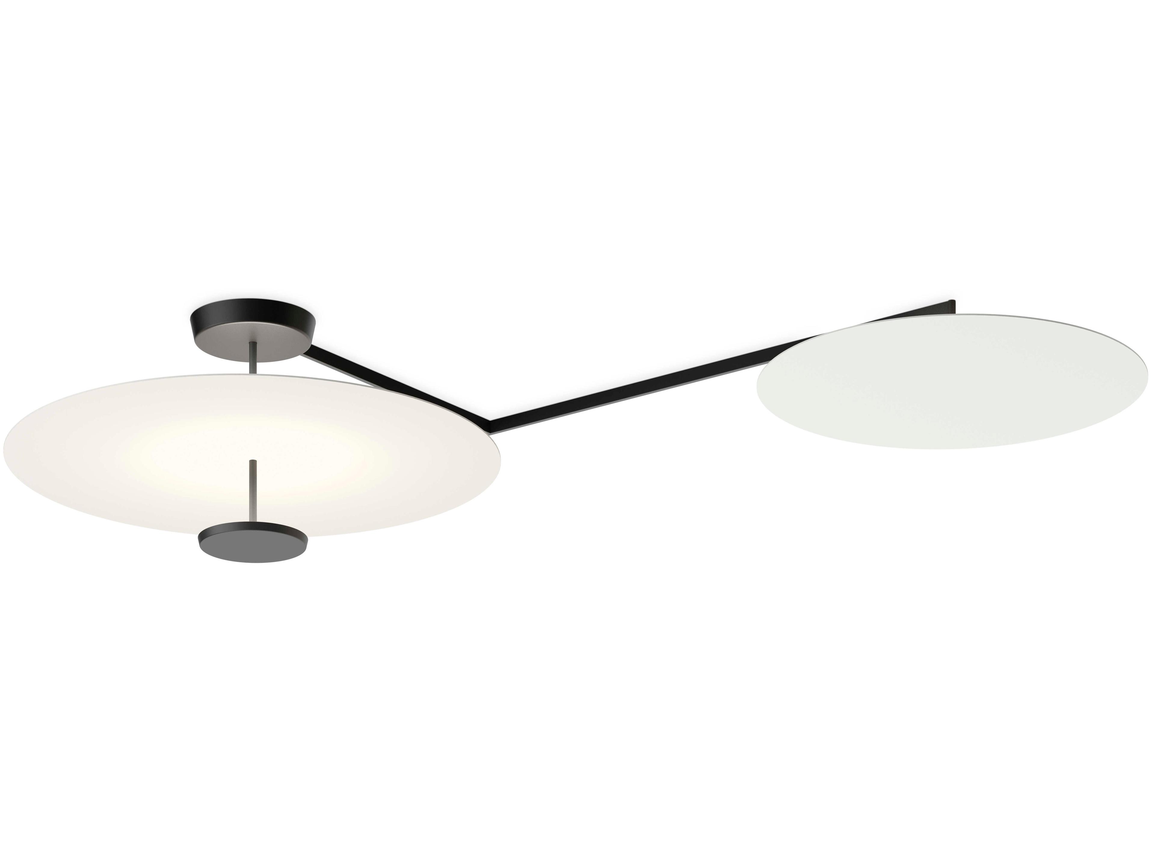Flat 3-Light White Semi Flush Mount