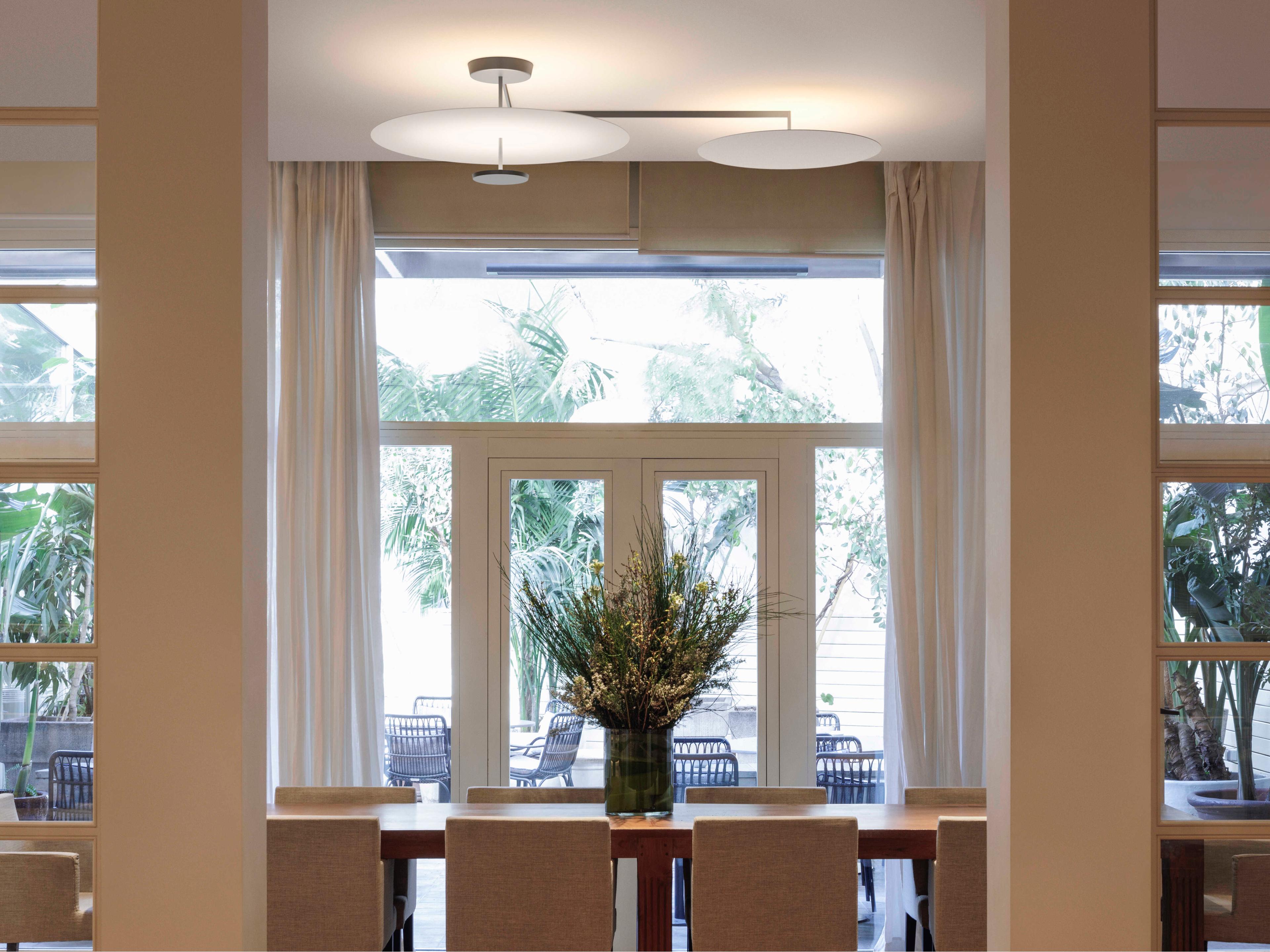 Vibia Flat 3-Light White Semi Flush Mount