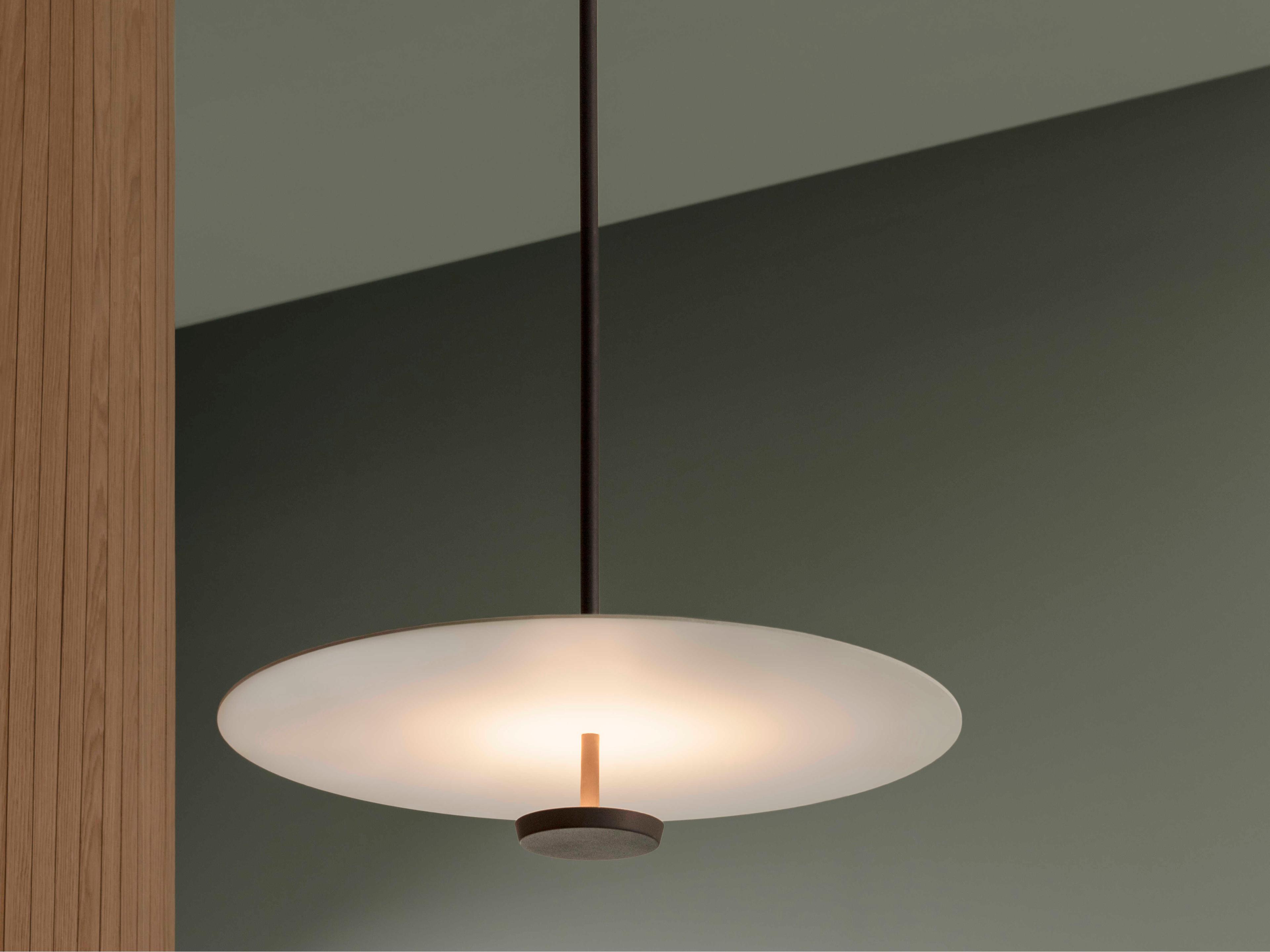 Vibia Flat 1-Light Green Round Pendant