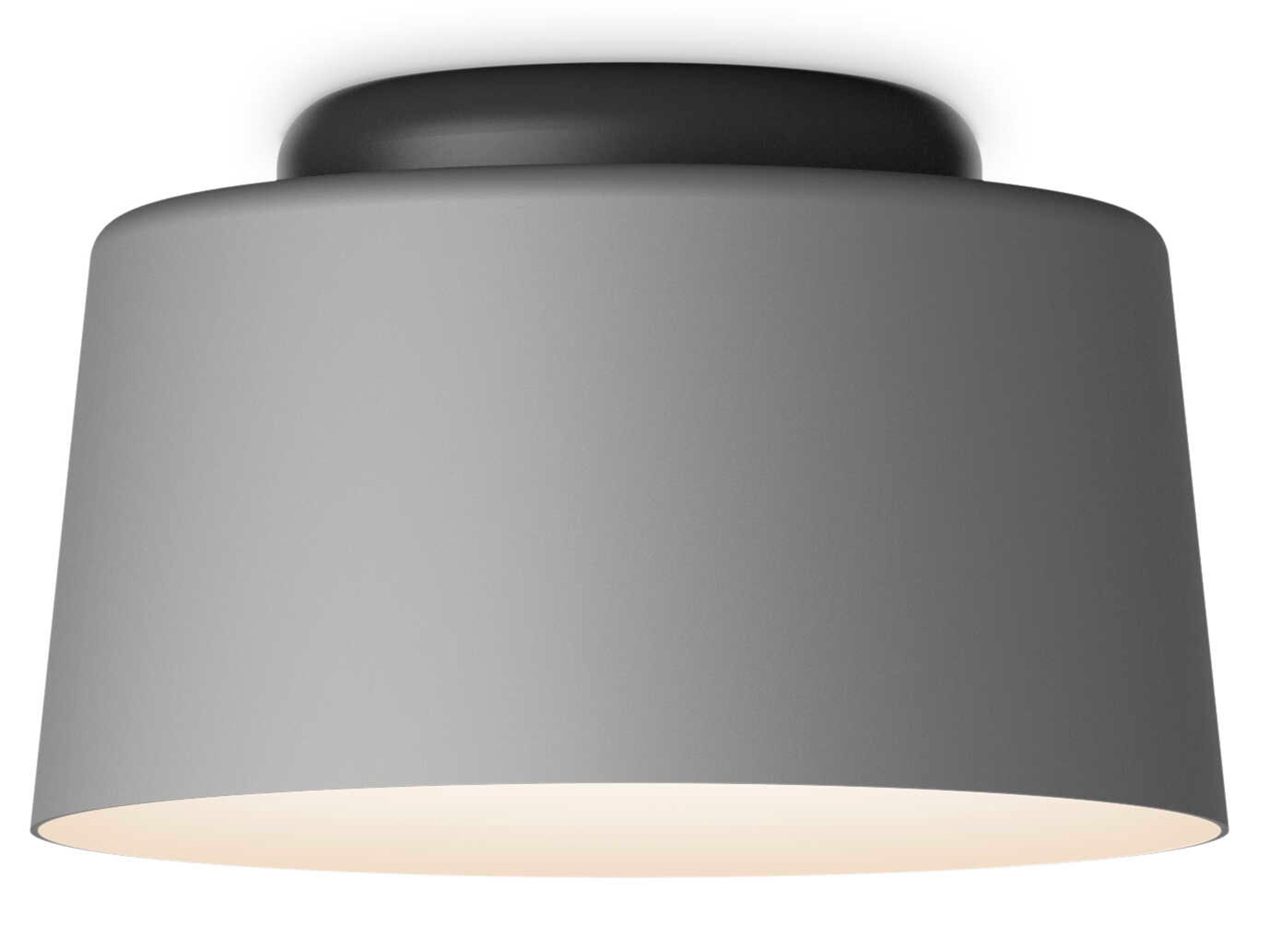 Tube 1-Light Gray Drum Flush Mount