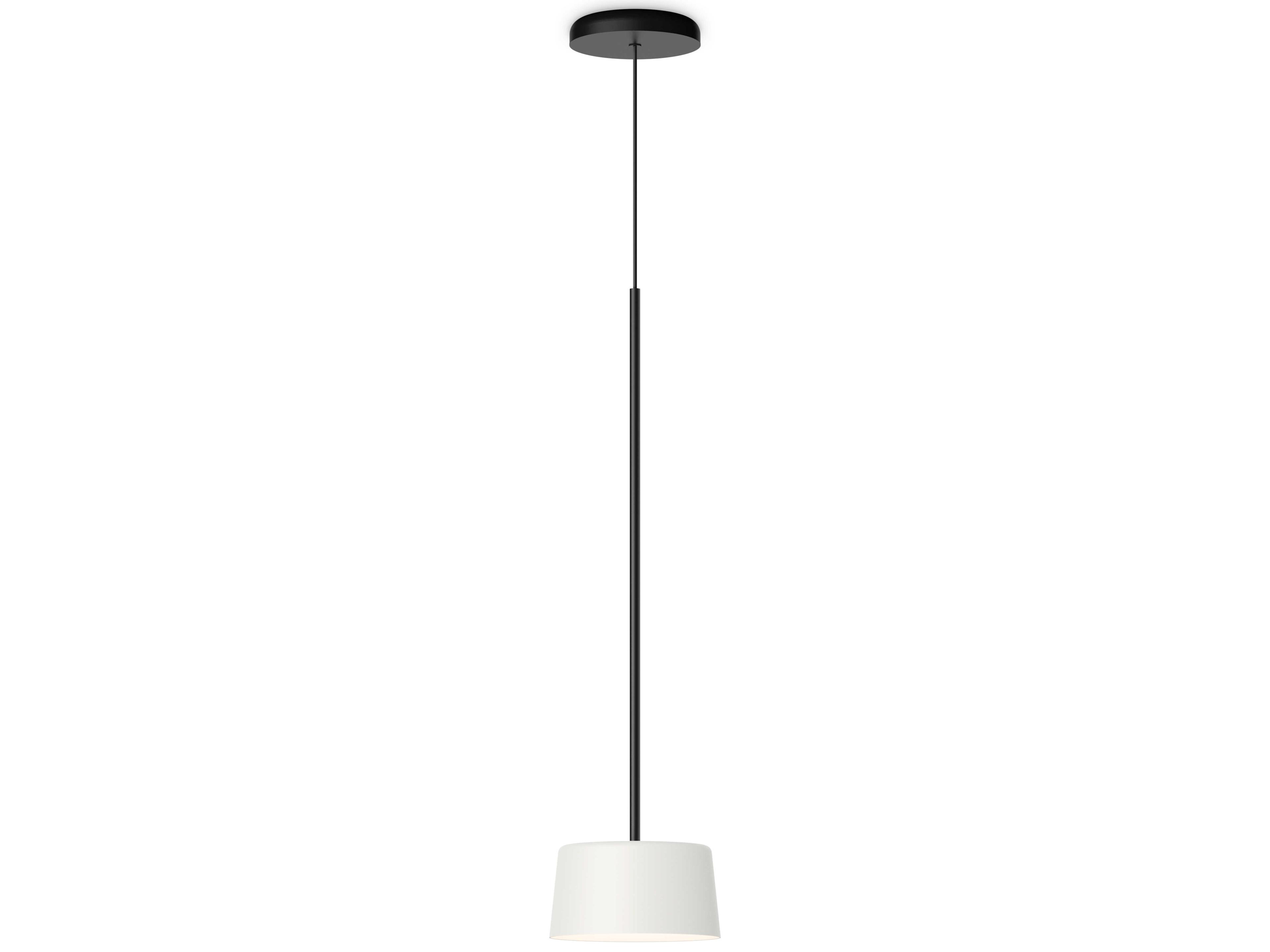 Tube 1-Light White Drum Mini Pendant