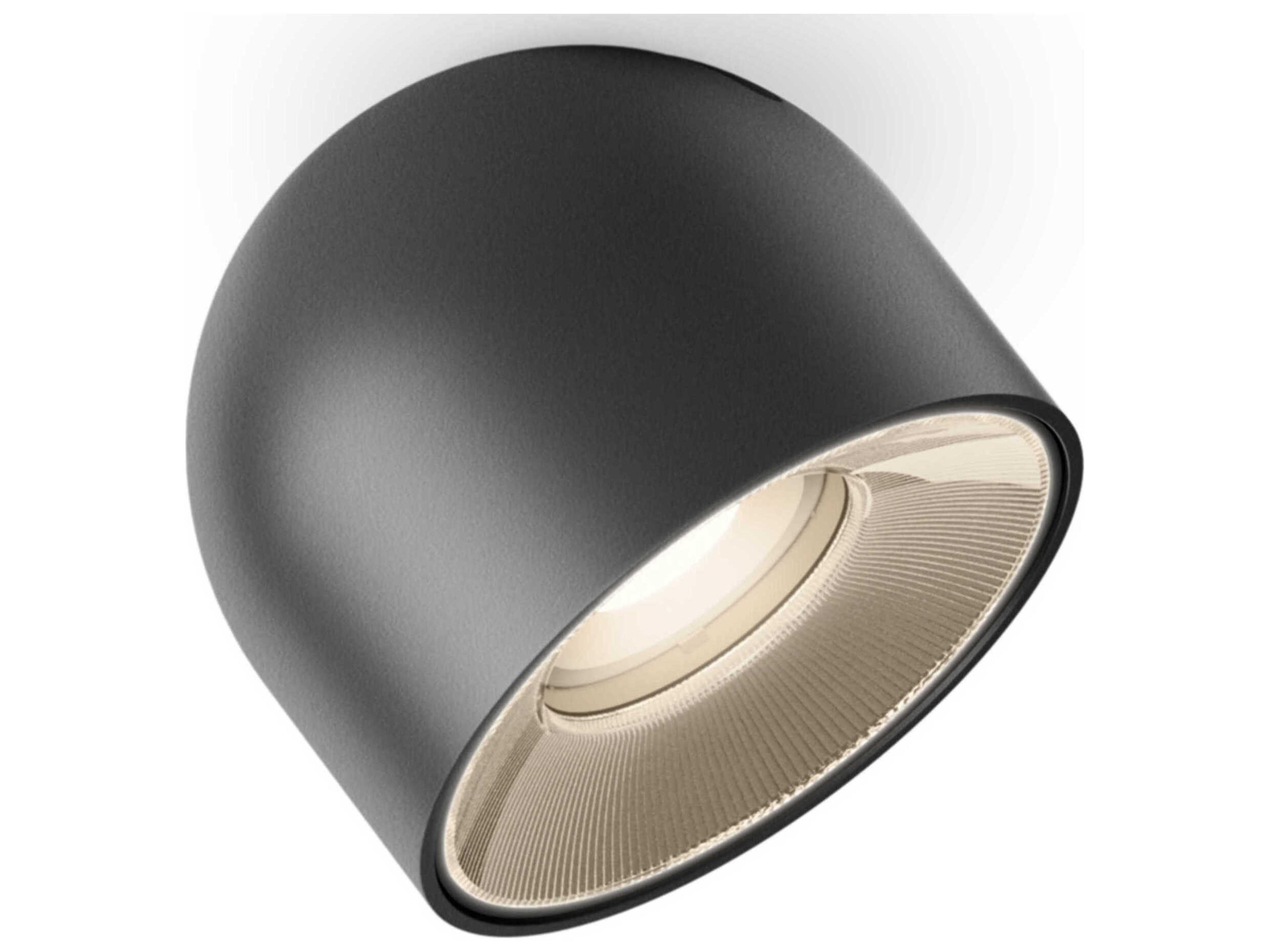 Plusminus Solo 1-Light Black Round Flush Mount