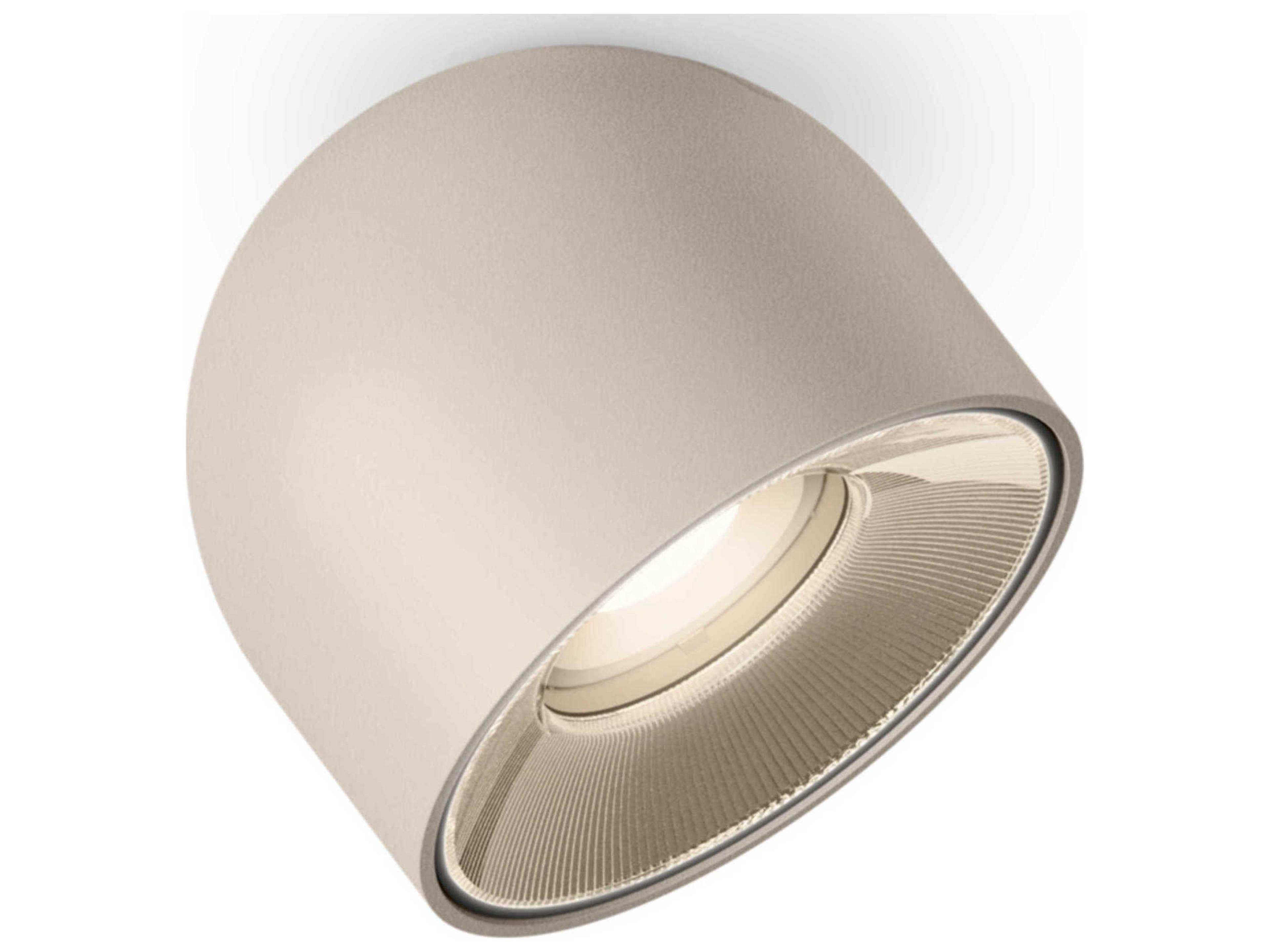 Plusminus Solo 1-Light Off White Round Flush Mount