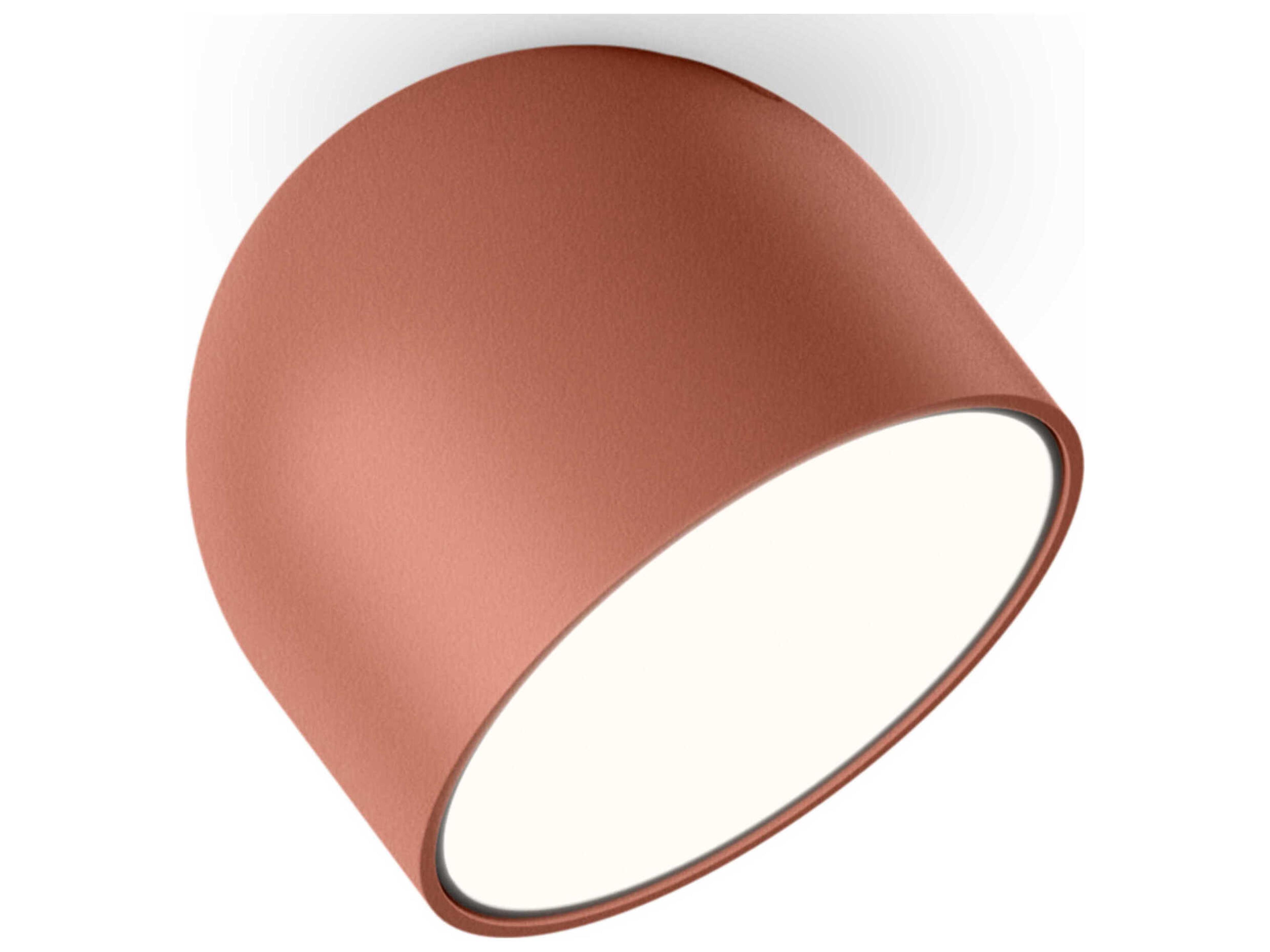 Plusminus Solo 1-Light Terra Red Round Flush Mount