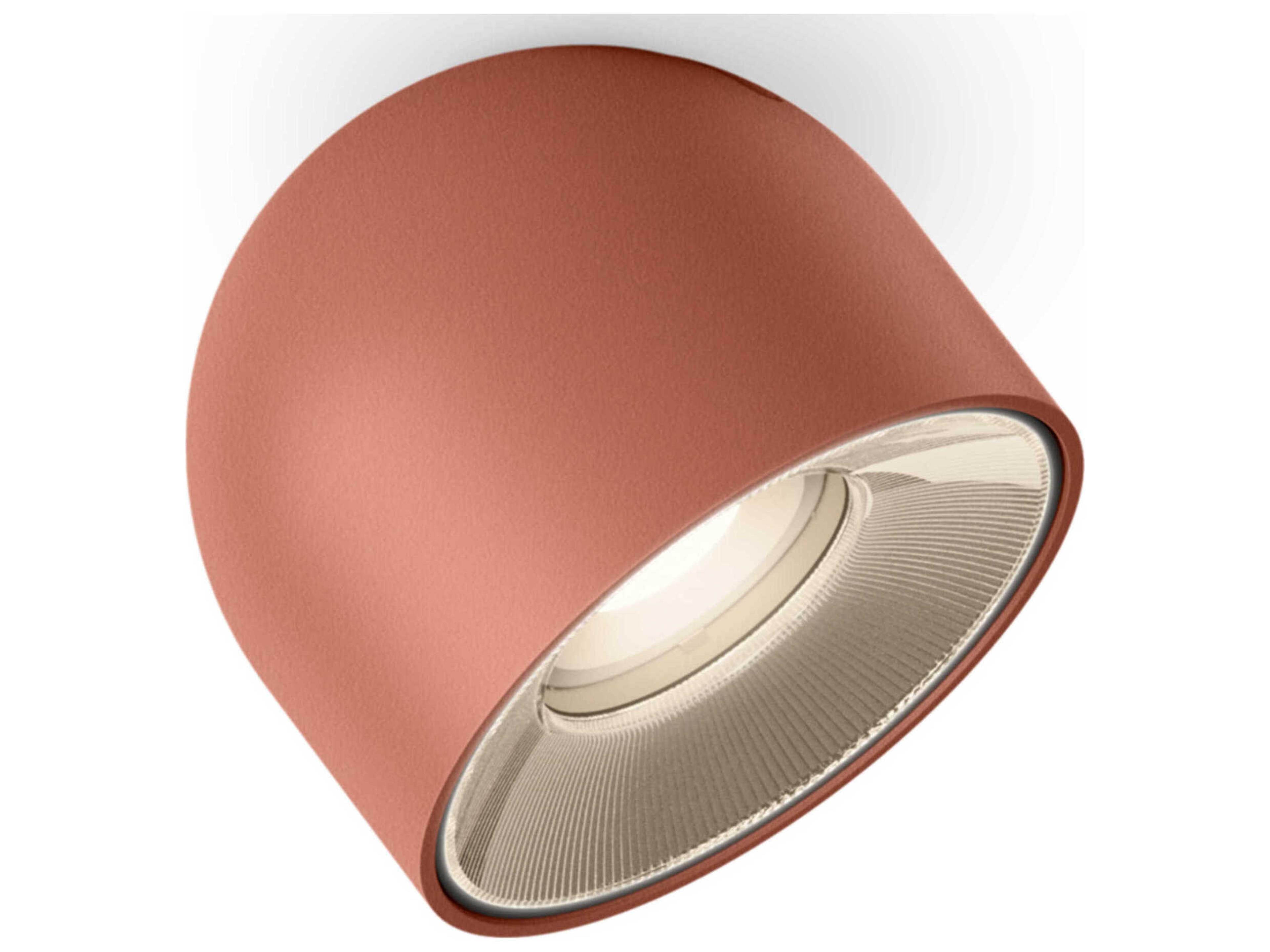 Plusminus Solo 1-Light Terra Red Round Flush Mount