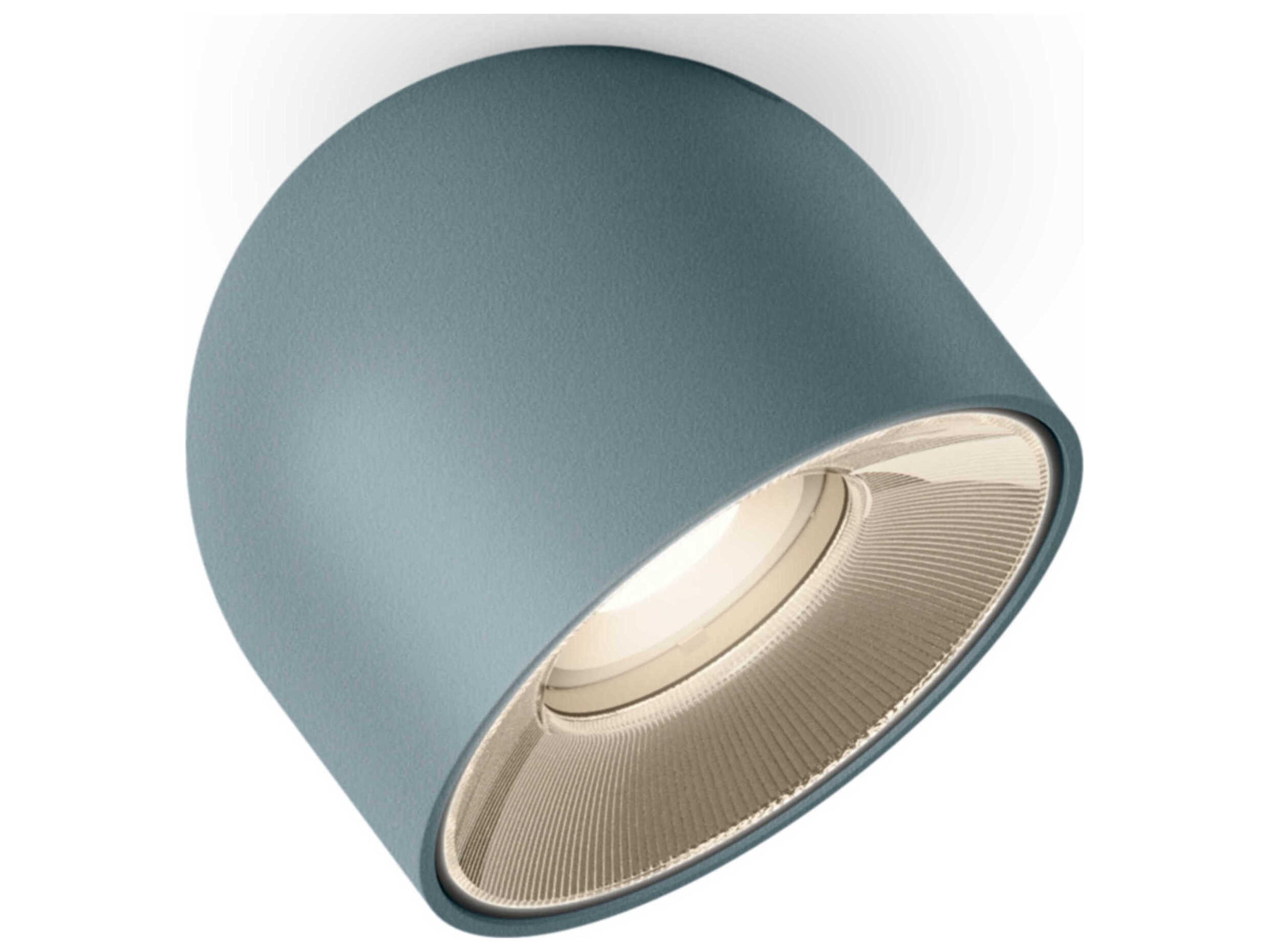 Plusminus Solo 1-Light Blue Round Flush Mount