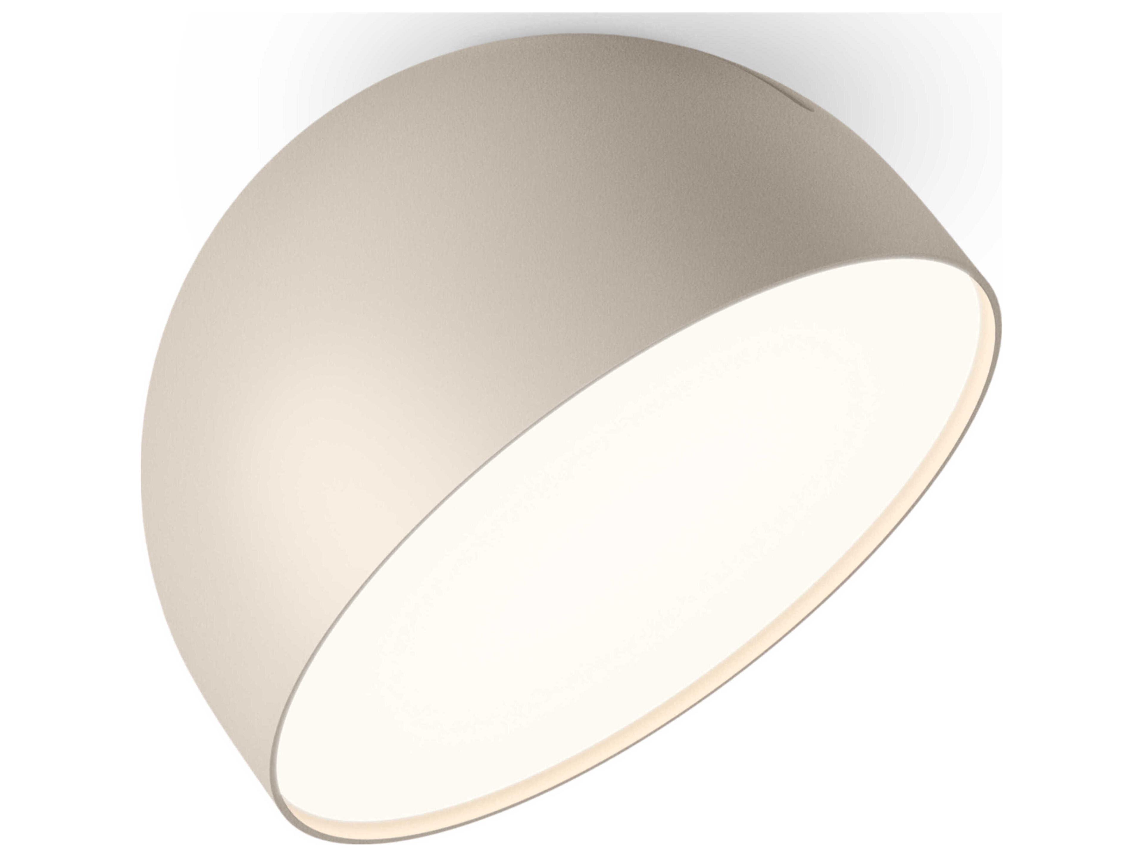 Plusminus Solo 1-Light Off White Dome Flush Mount