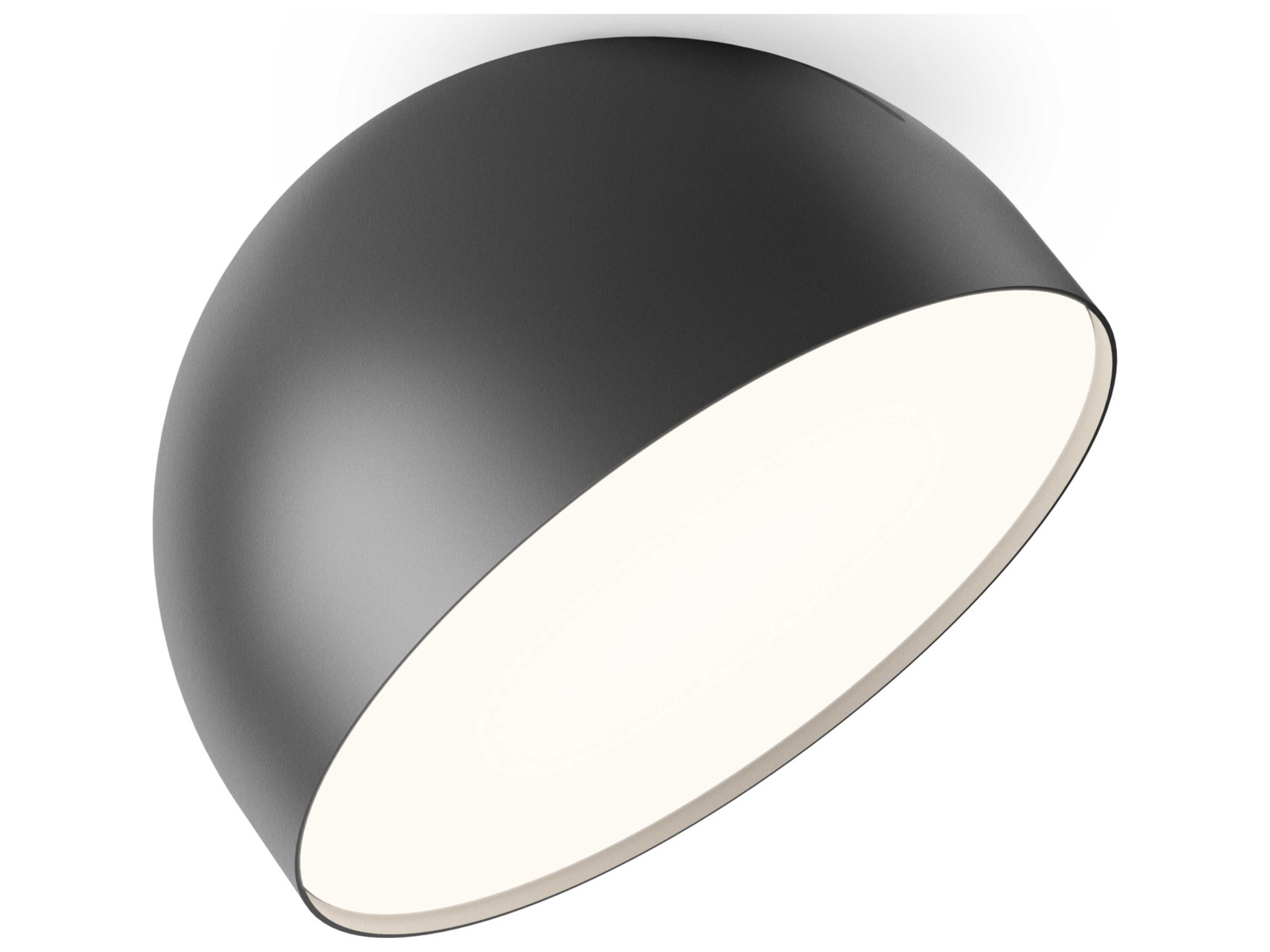 Plusminus Solo 1-Light Black Dome Flush Mount