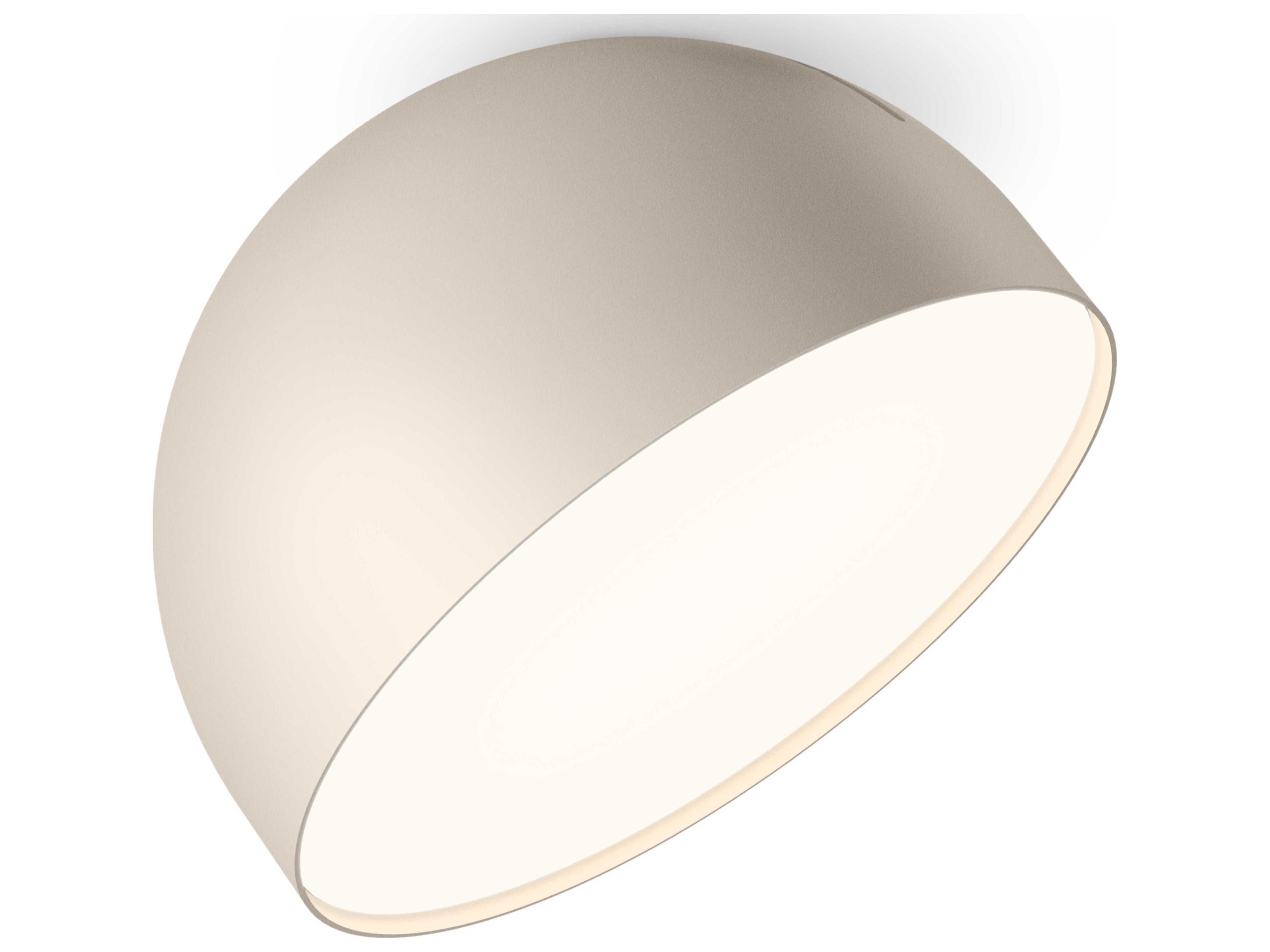 Plusminus Solo 1-Light Off White Dome Flush Mount