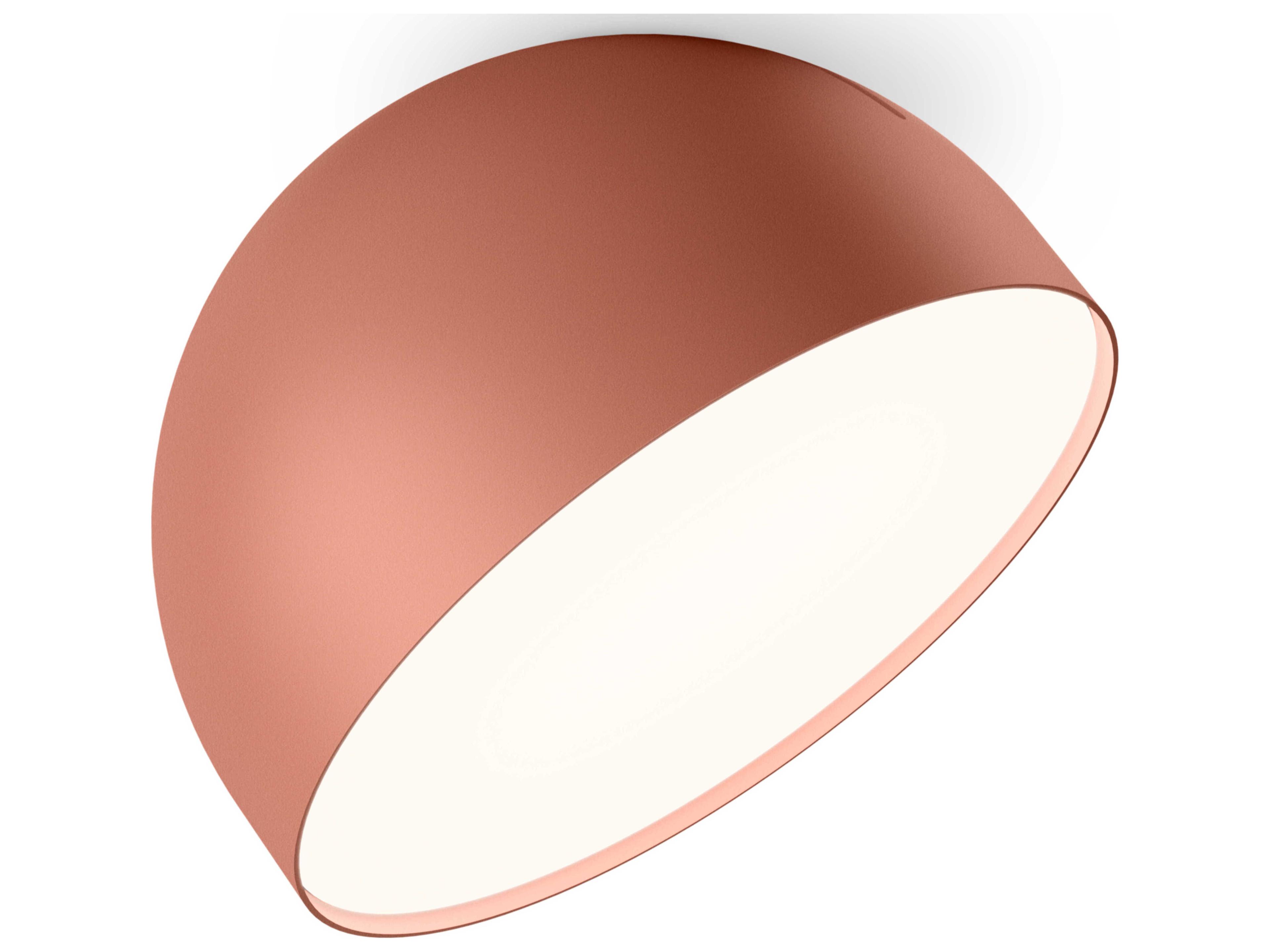 Plusminus Solo 1-Light Terra Red Dome Flush Mount