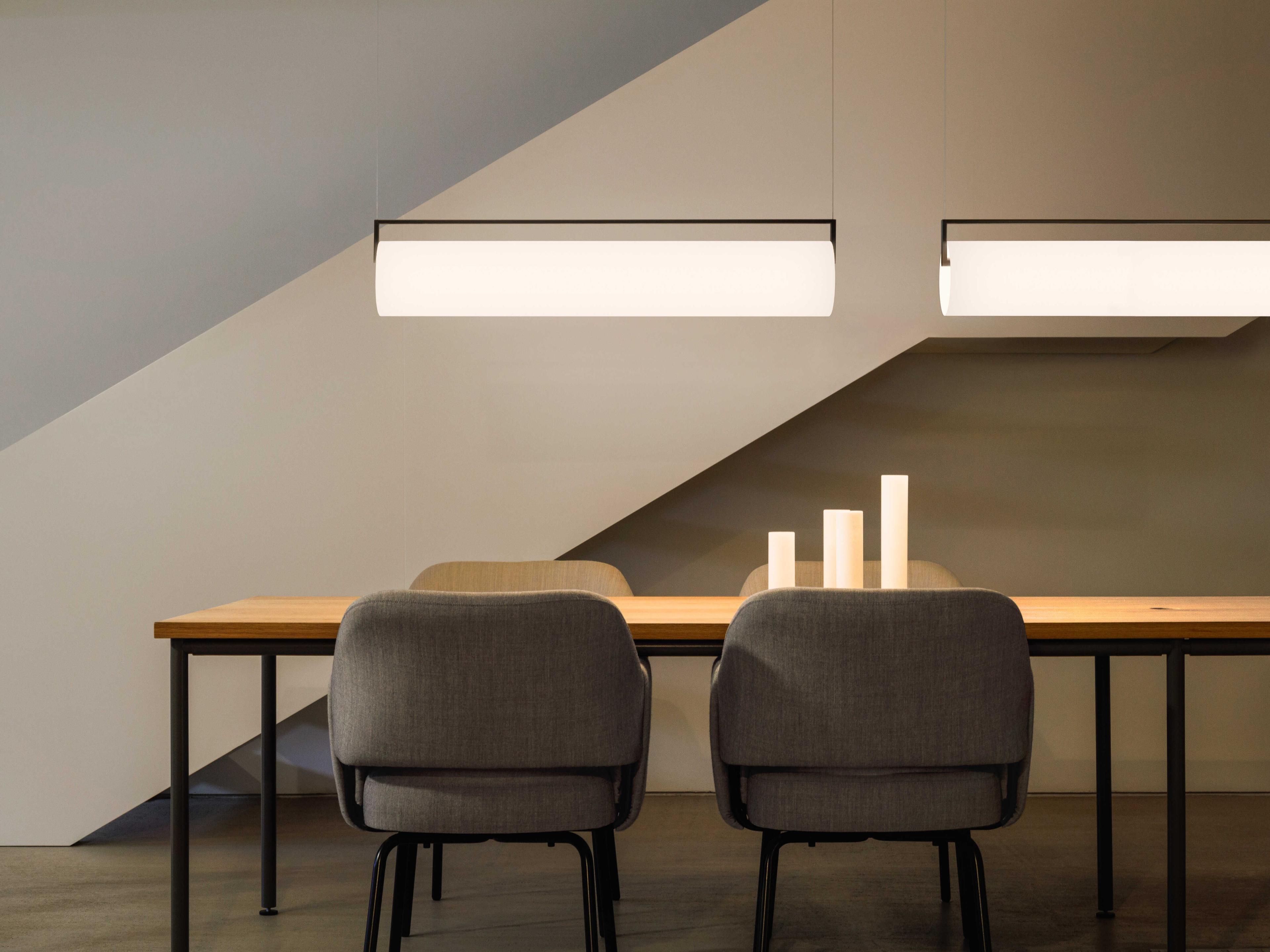 Vibia Kontorno 1-Light Black Linear Island Pendant