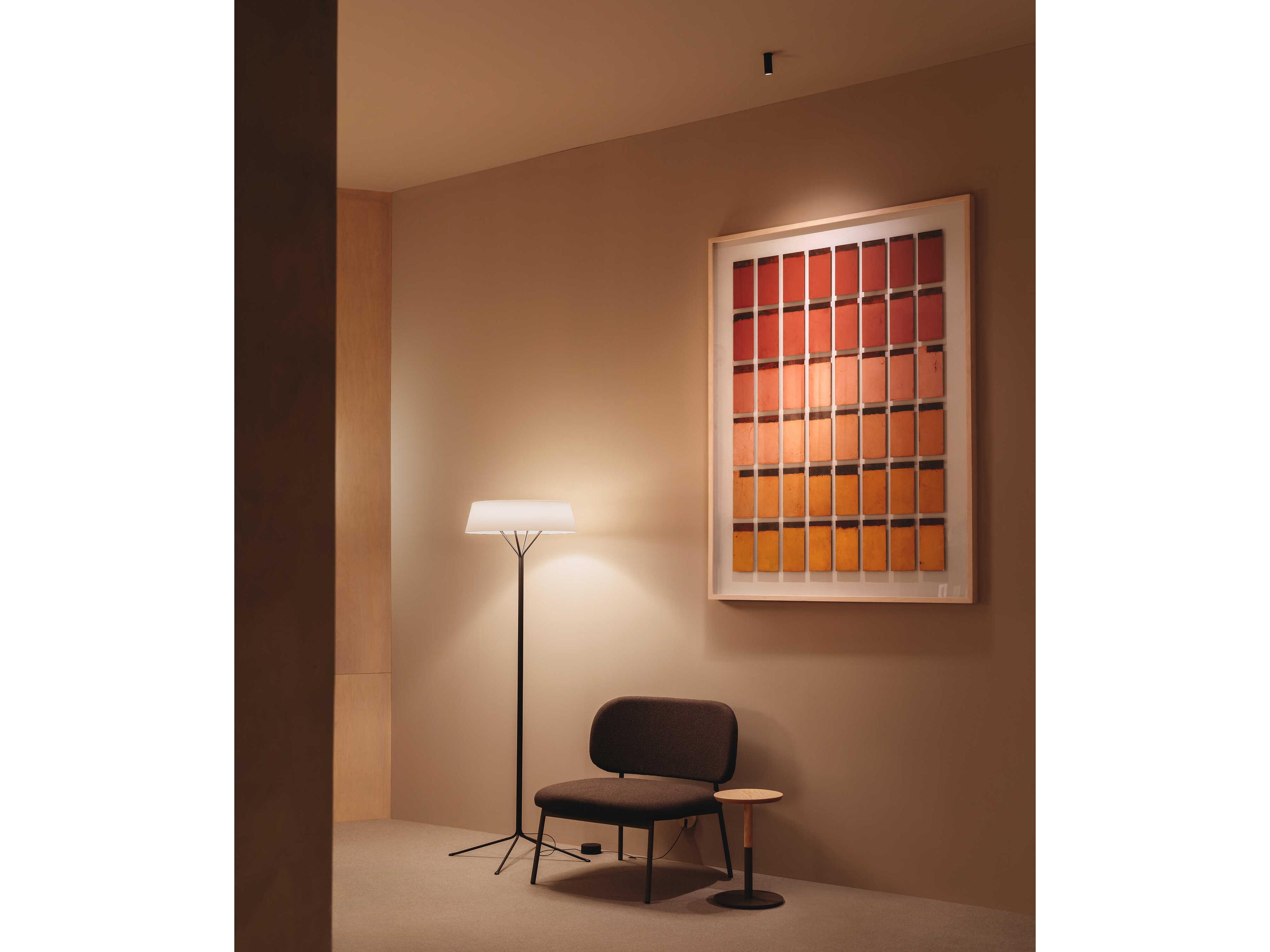 Vibia Bind Solo 1-Light Black Cylinder Flush Mount