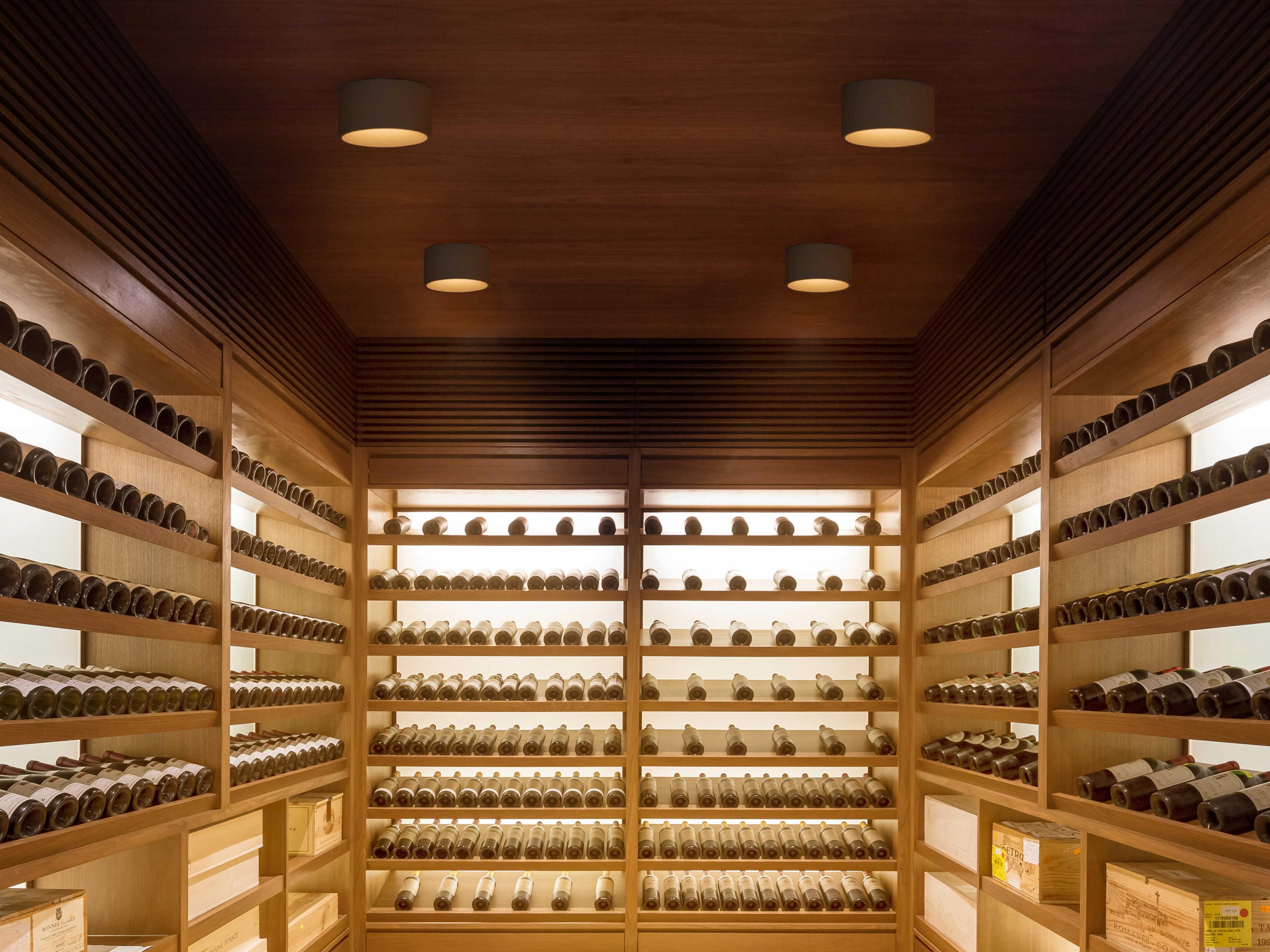 Vibia Bind Solo 1-Light Black Cylinder Flush Mount